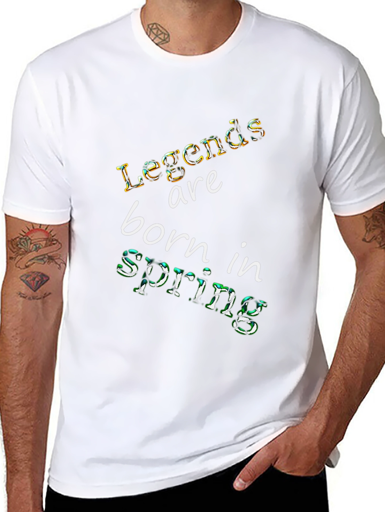 Legends Born in Spring Black T-Shirt