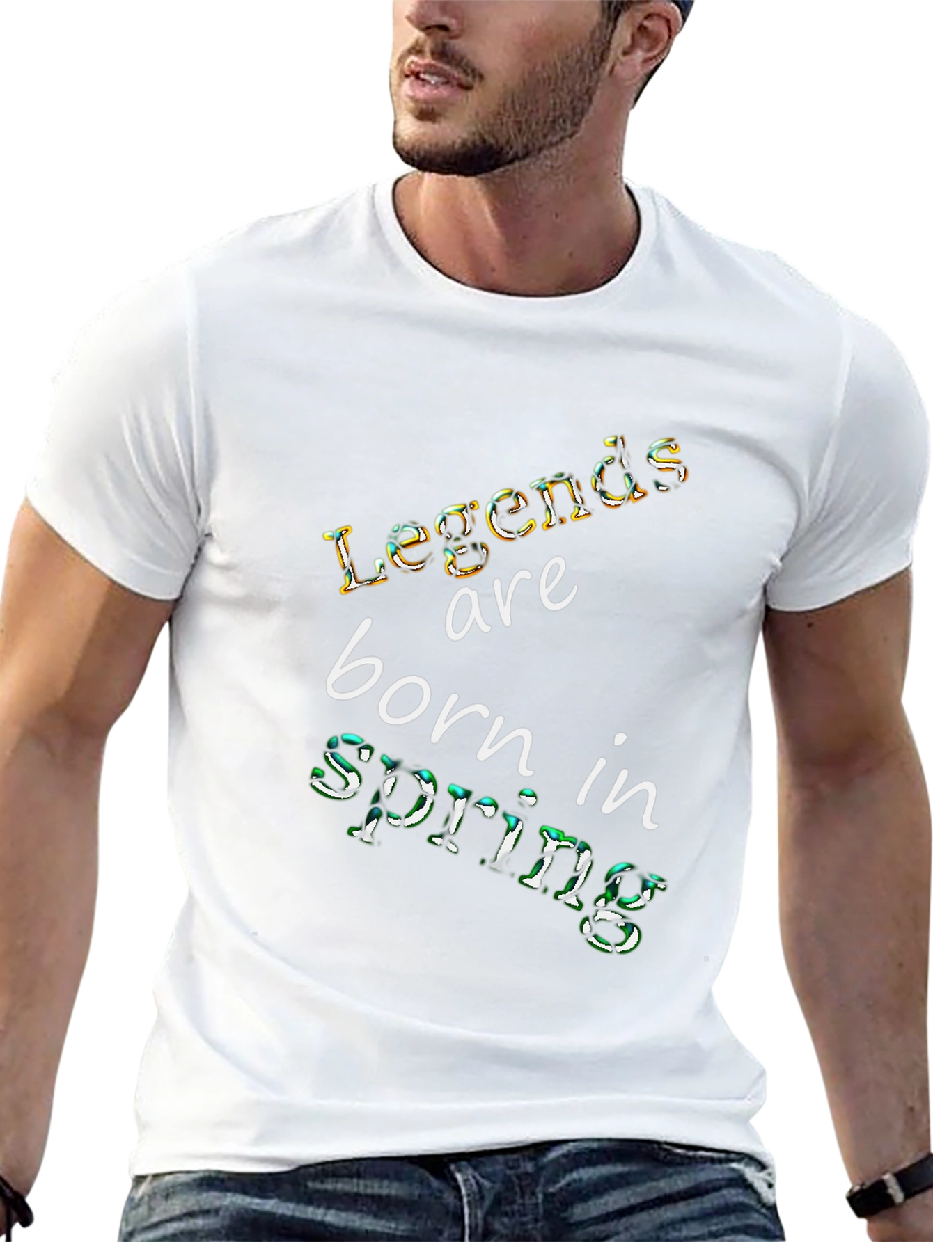 Legends Born in Spring Black T-Shirt