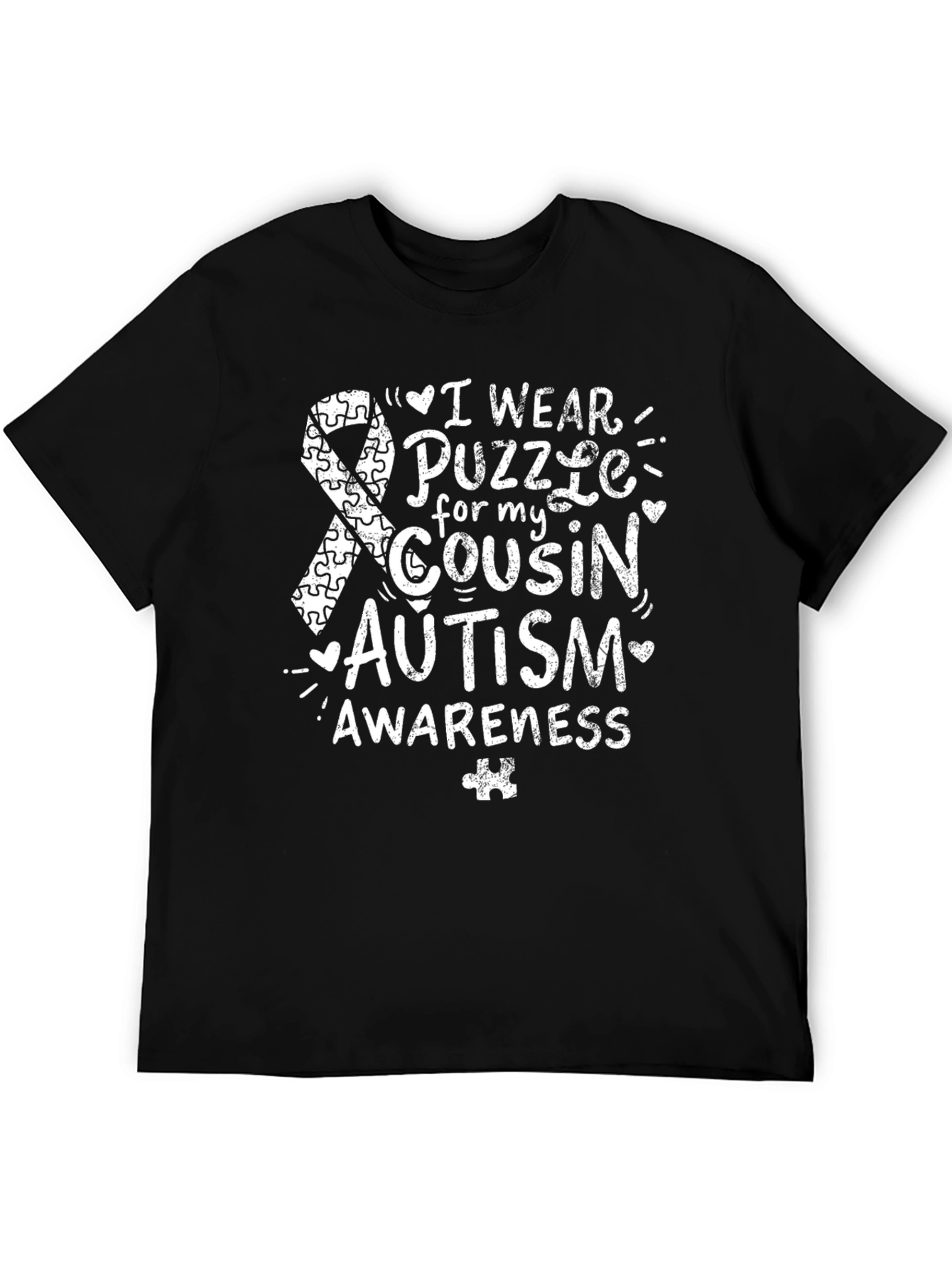 Autism Awareness Puzzle T-Shirt - For My Cousin