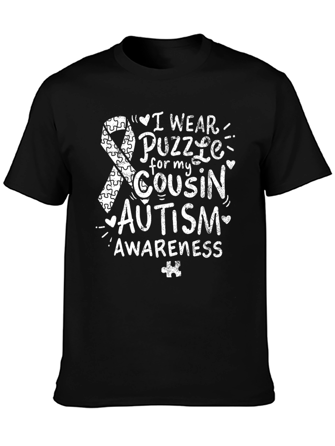 Autism Awareness Puzzle T-Shirt - For My Cousin