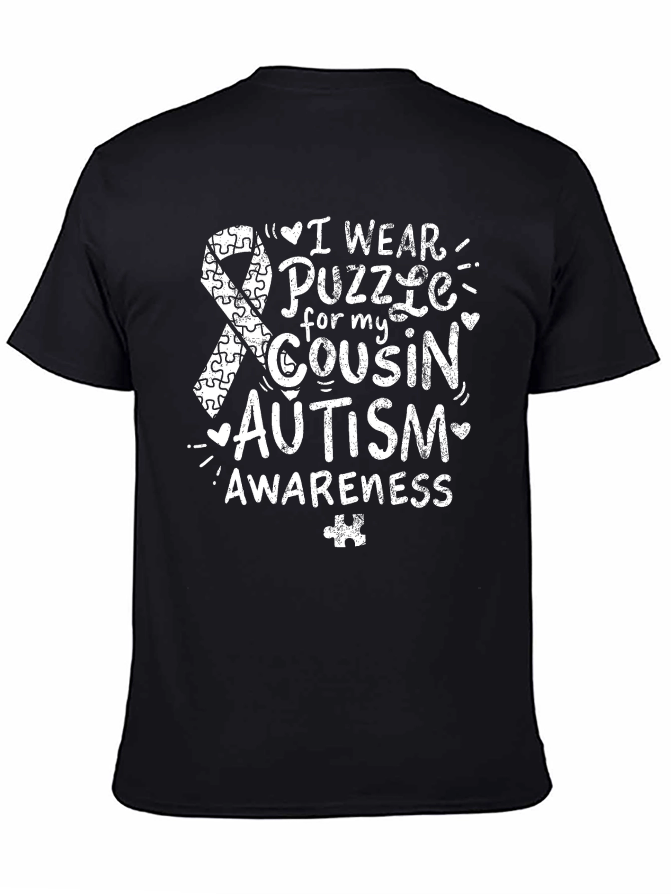 Autism Awareness Puzzle T-Shirt - For My Cousin
