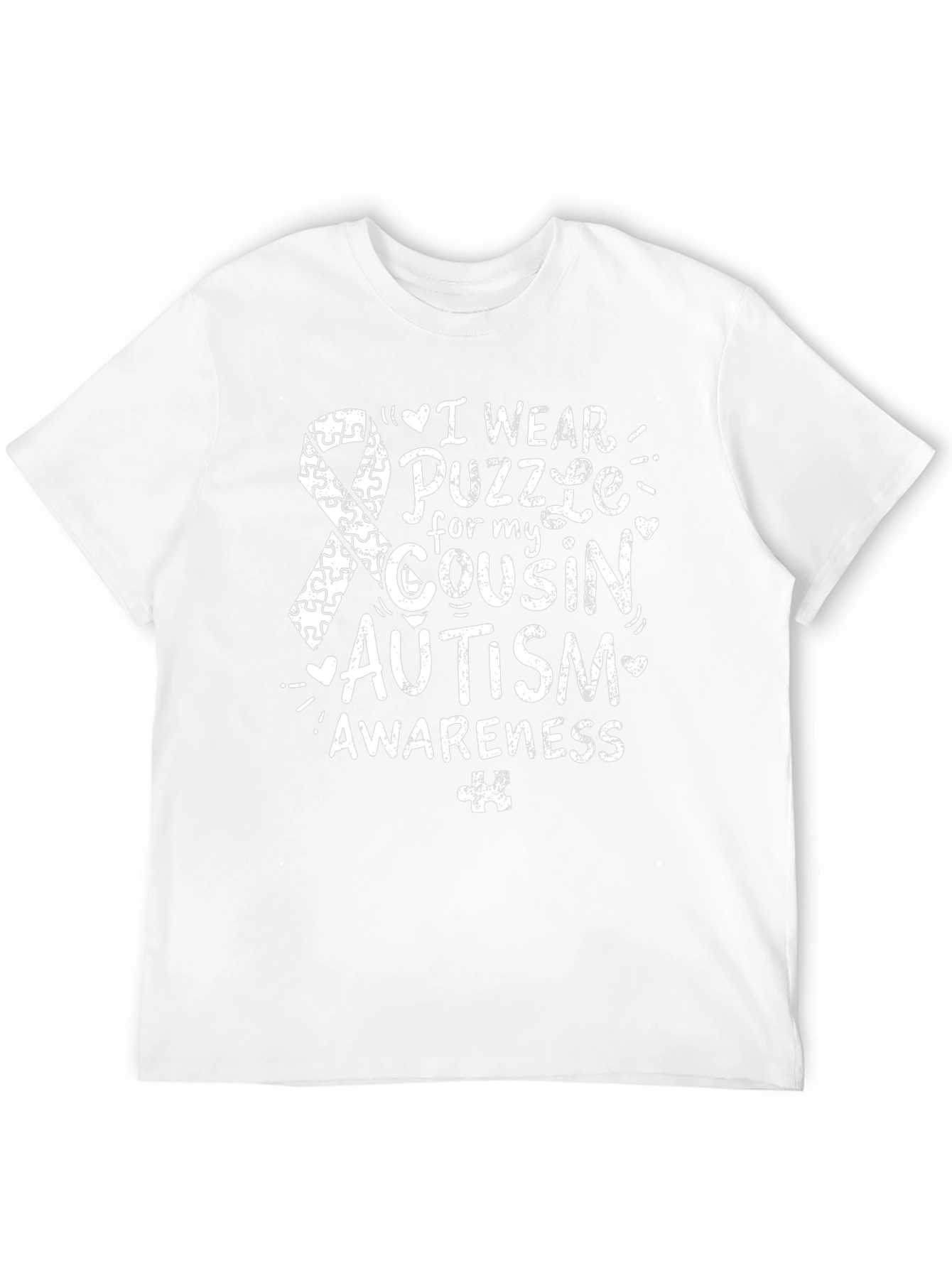 Autism Awareness Puzzle T-Shirt - For My Cousin