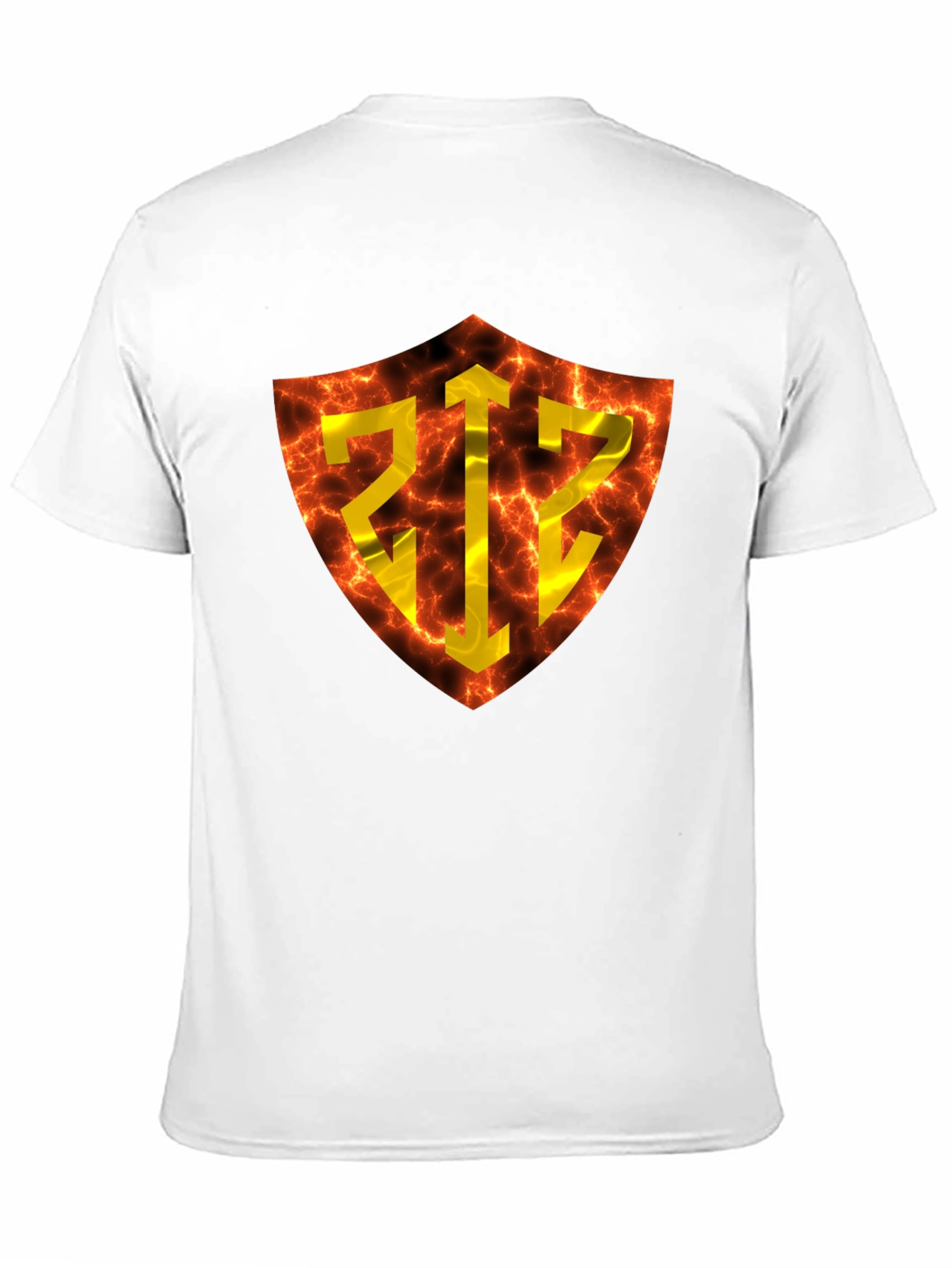 Fiery Shield Graphic Tee - Bold Design