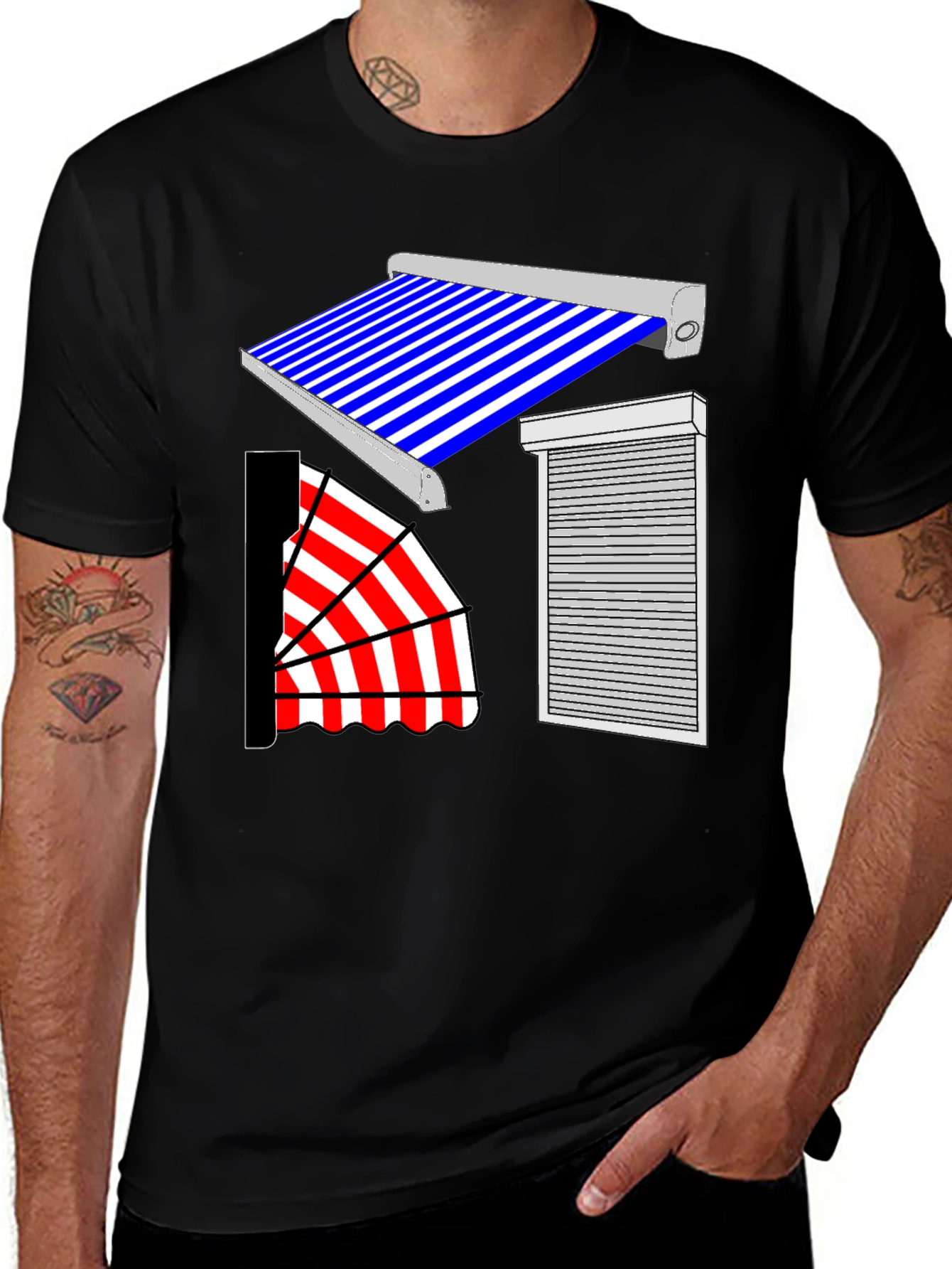 Awnings Graphic T-Shirt | Unisex Soft Cotton Tee