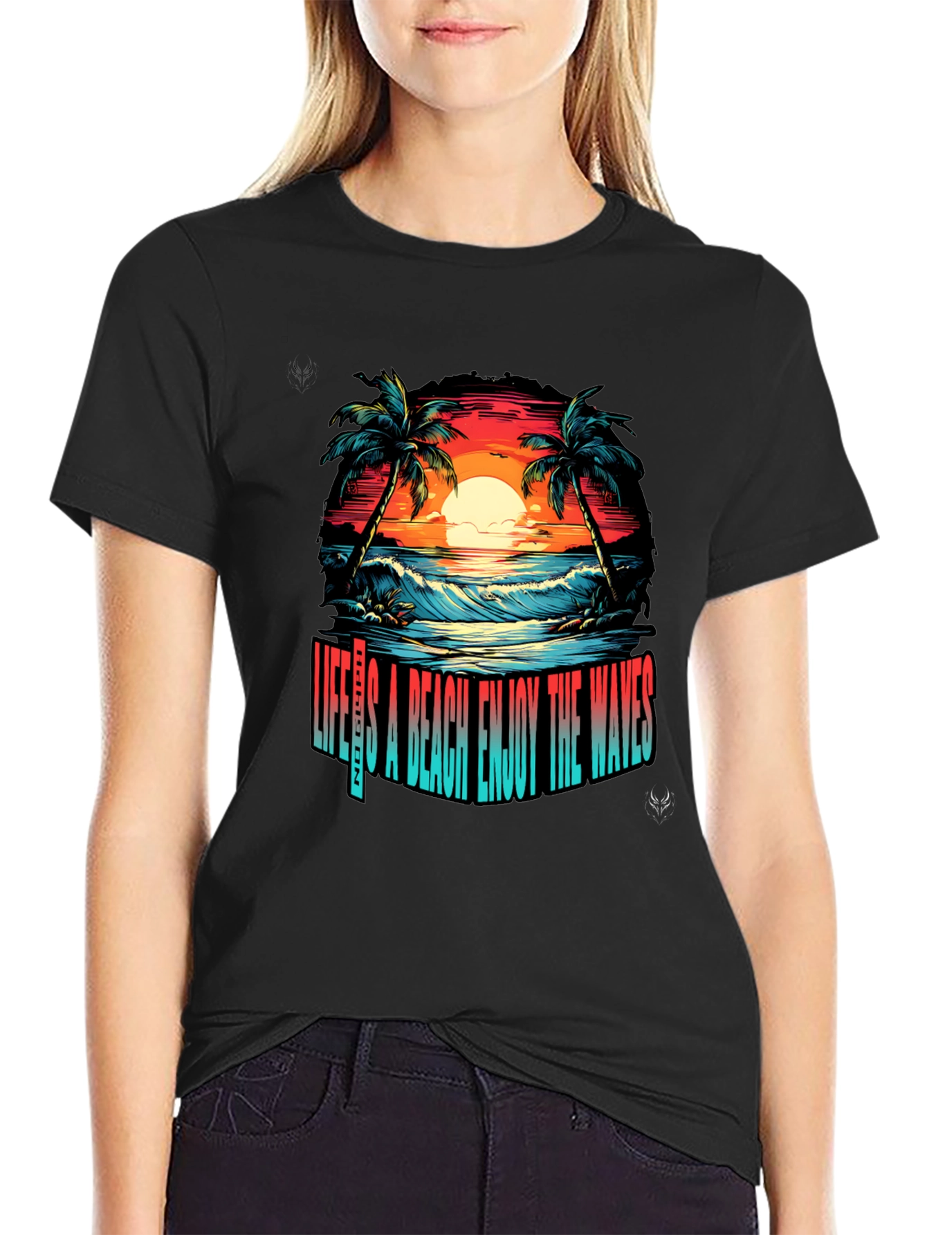 Lifes A Beach Graphic T-Shirt - Enjoy the Waves