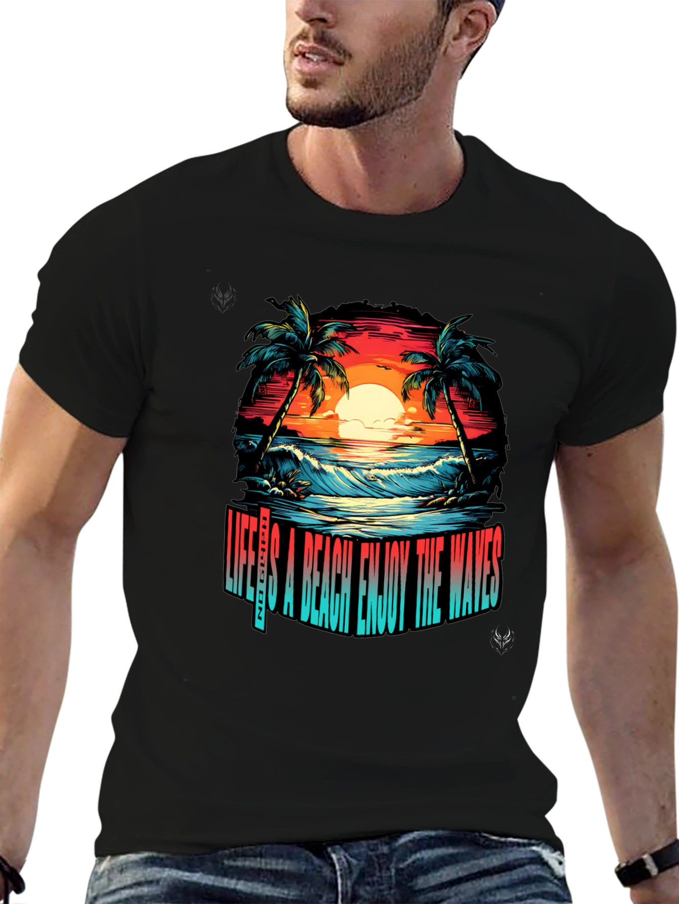 Lifes A Beach Graphic T-Shirt - Enjoy the Waves
