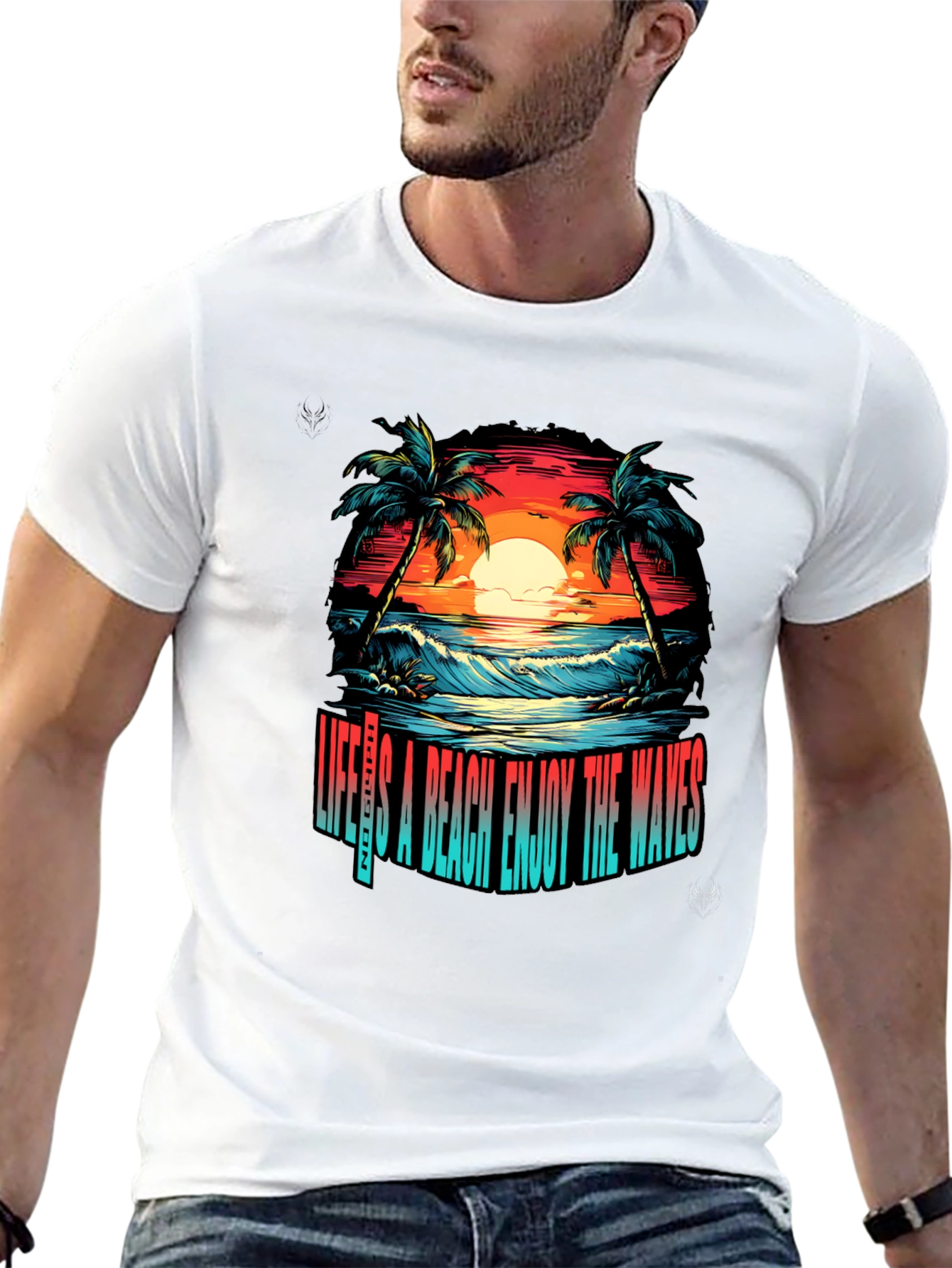 Lifes A Beach Graphic T-Shirt - Enjoy the Waves