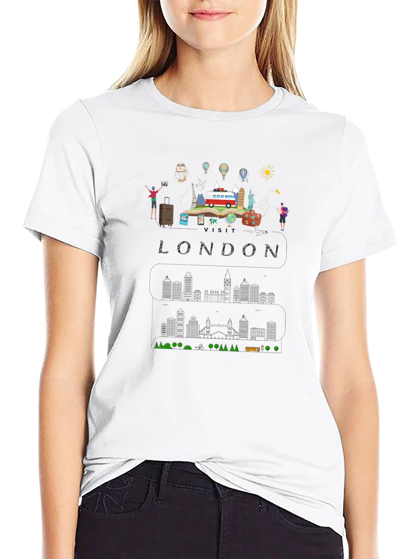 Visit London Black Graphic T-Shirt