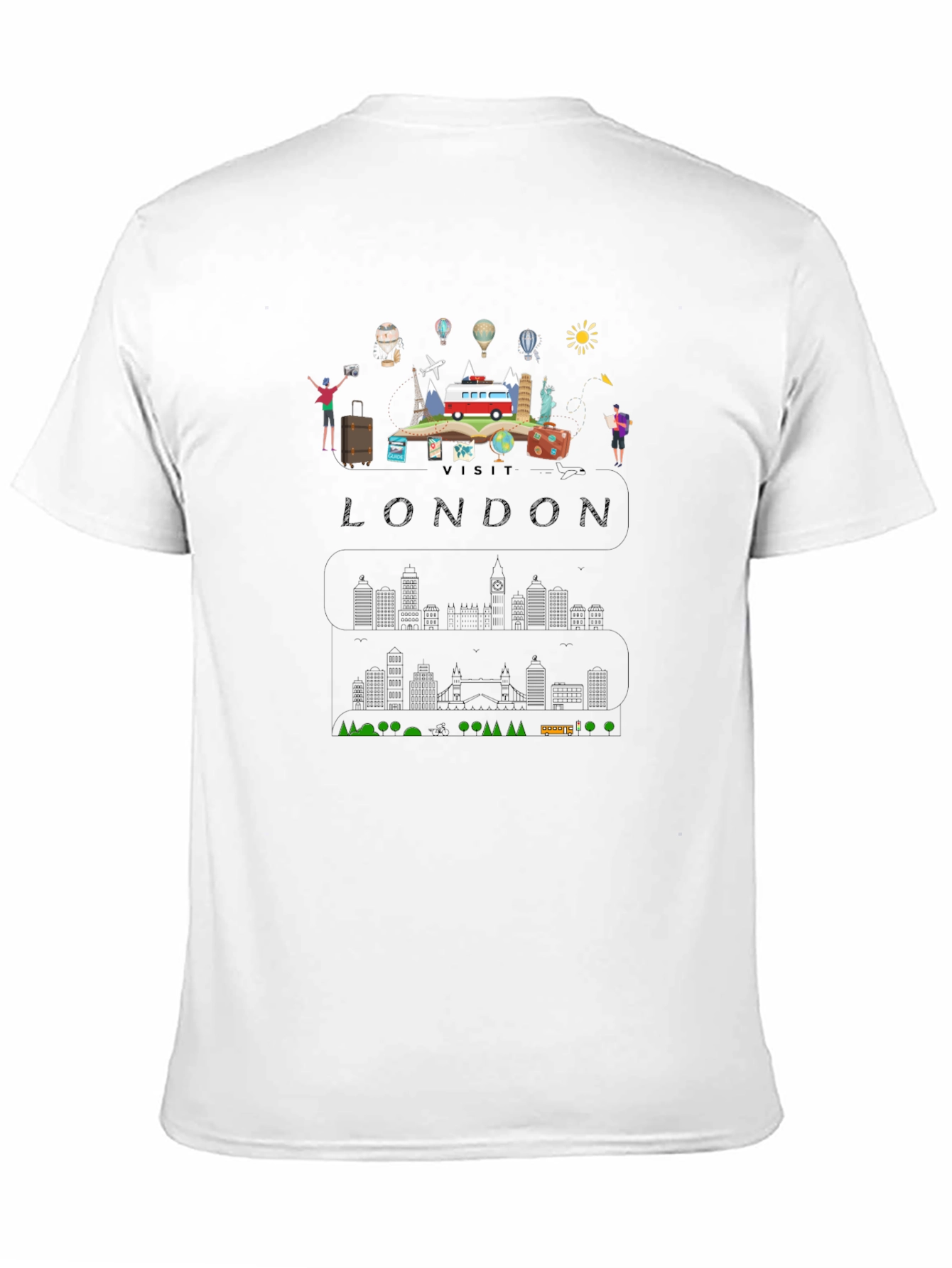 Visit London Black Graphic T-Shirt