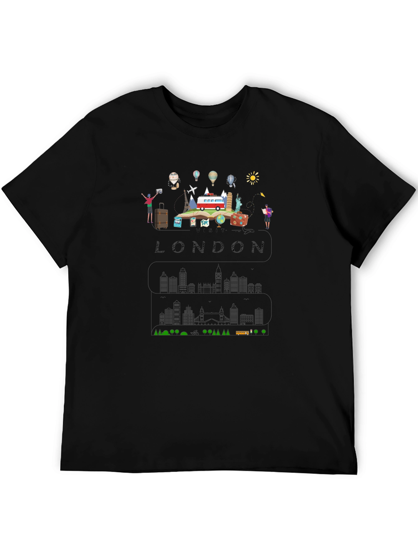Visit London Black Graphic T-Shirt