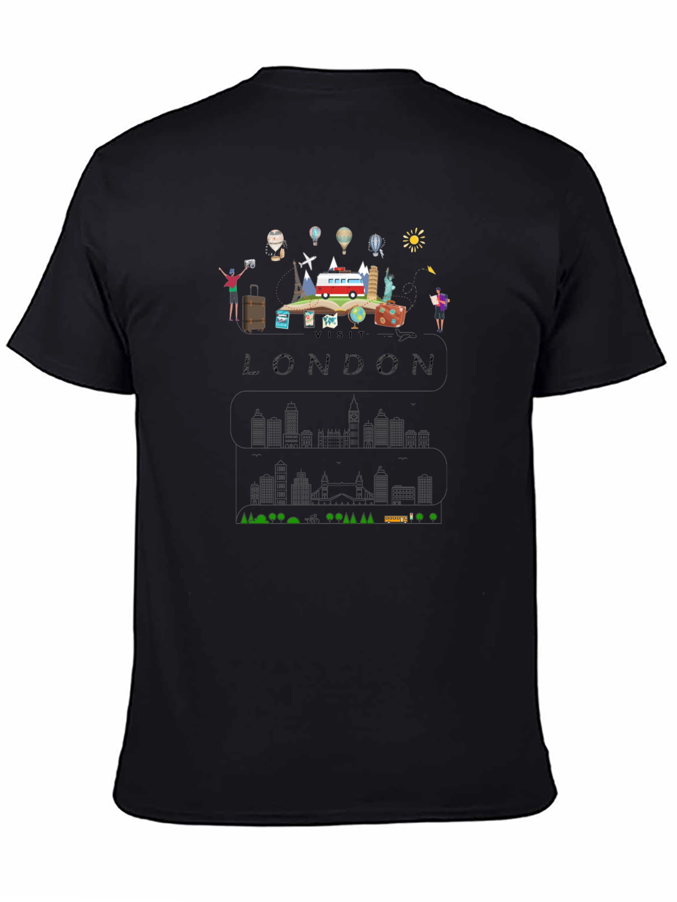 Visit London Black Graphic T-Shirt