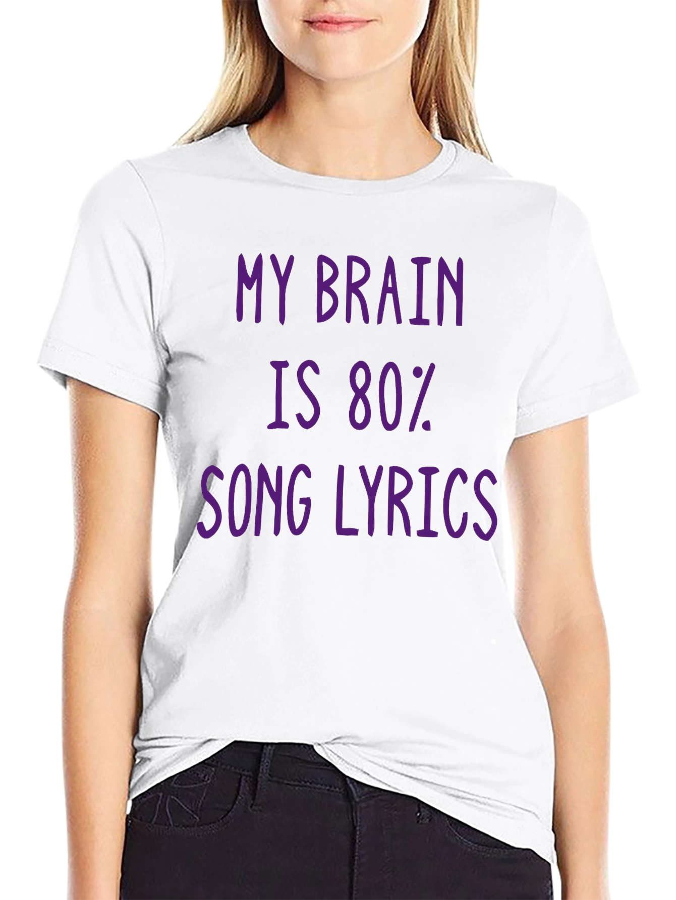 Song Lyrics Brain Tee - Humor T-Shirt