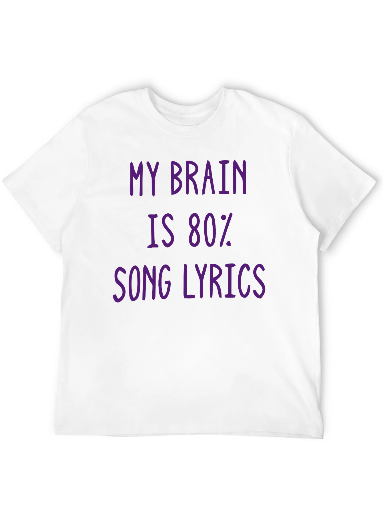 Song Lyrics Brain Tee - Humor T-Shirt