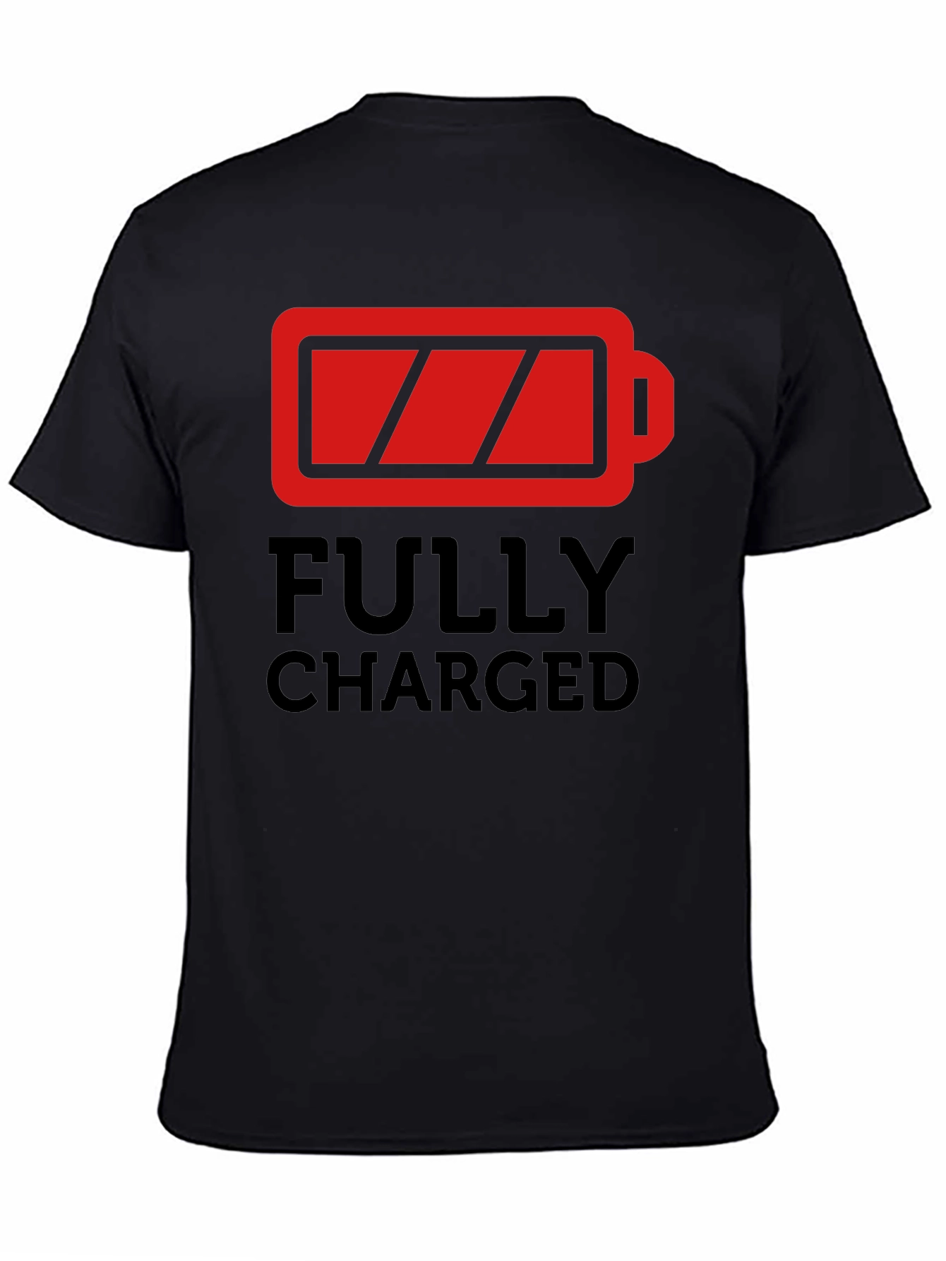 Fully Charged Graphic T-Shirt - Black Crew Neck