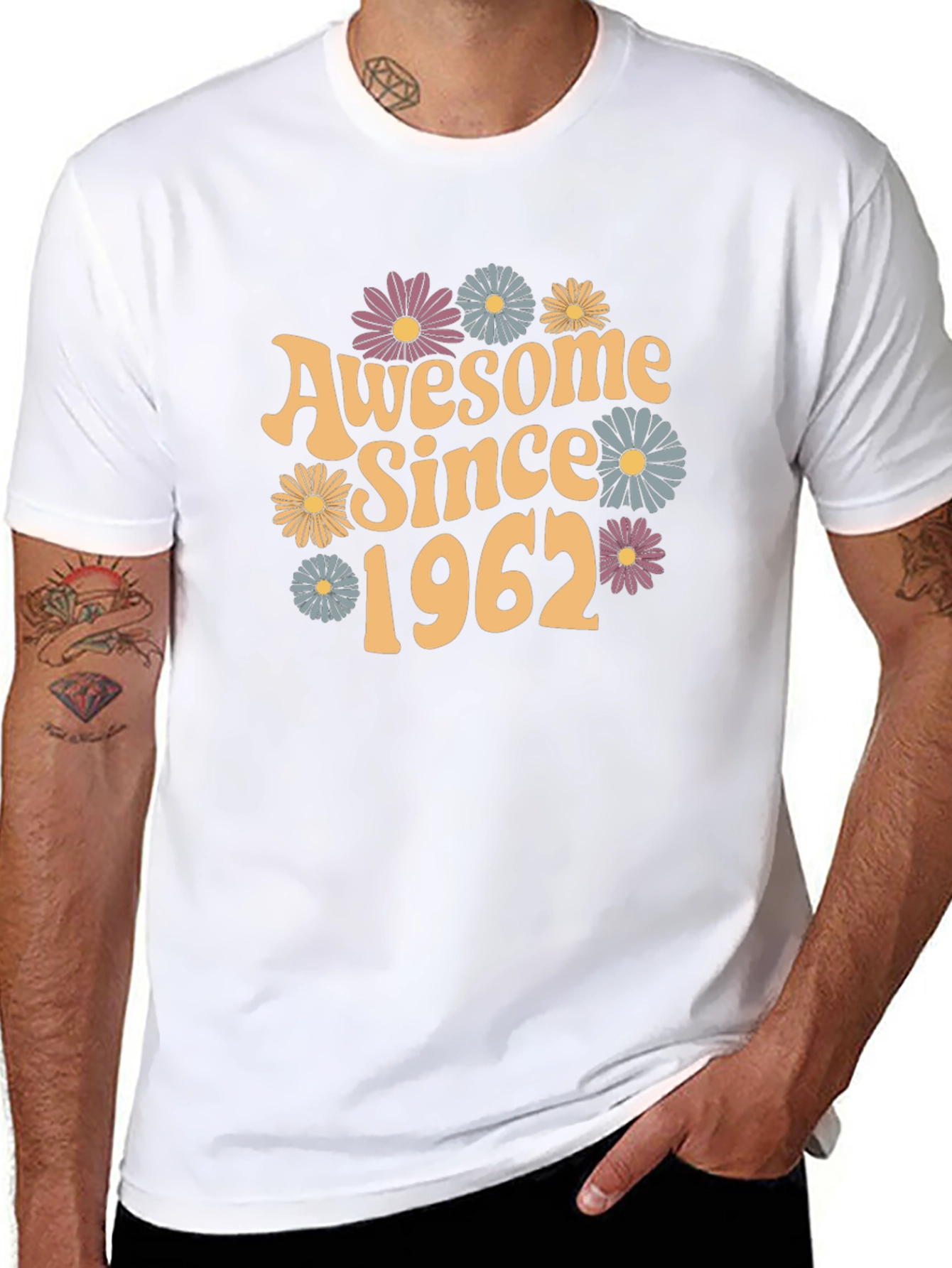 Awesome Since 1962 Floral Graphic Tee
