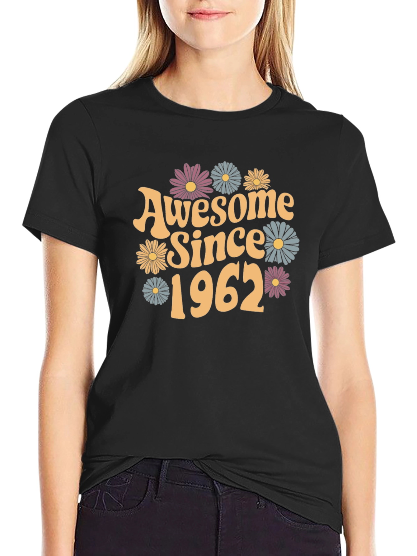 Awesome Since 1962 Floral Graphic Tee
