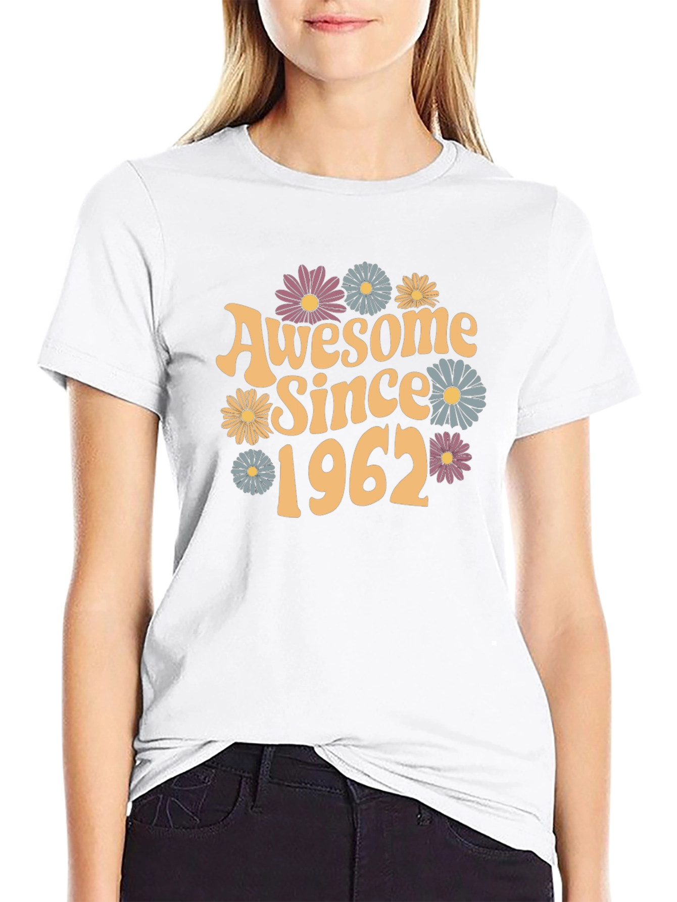 Awesome Since 1962 Floral Graphic Tee