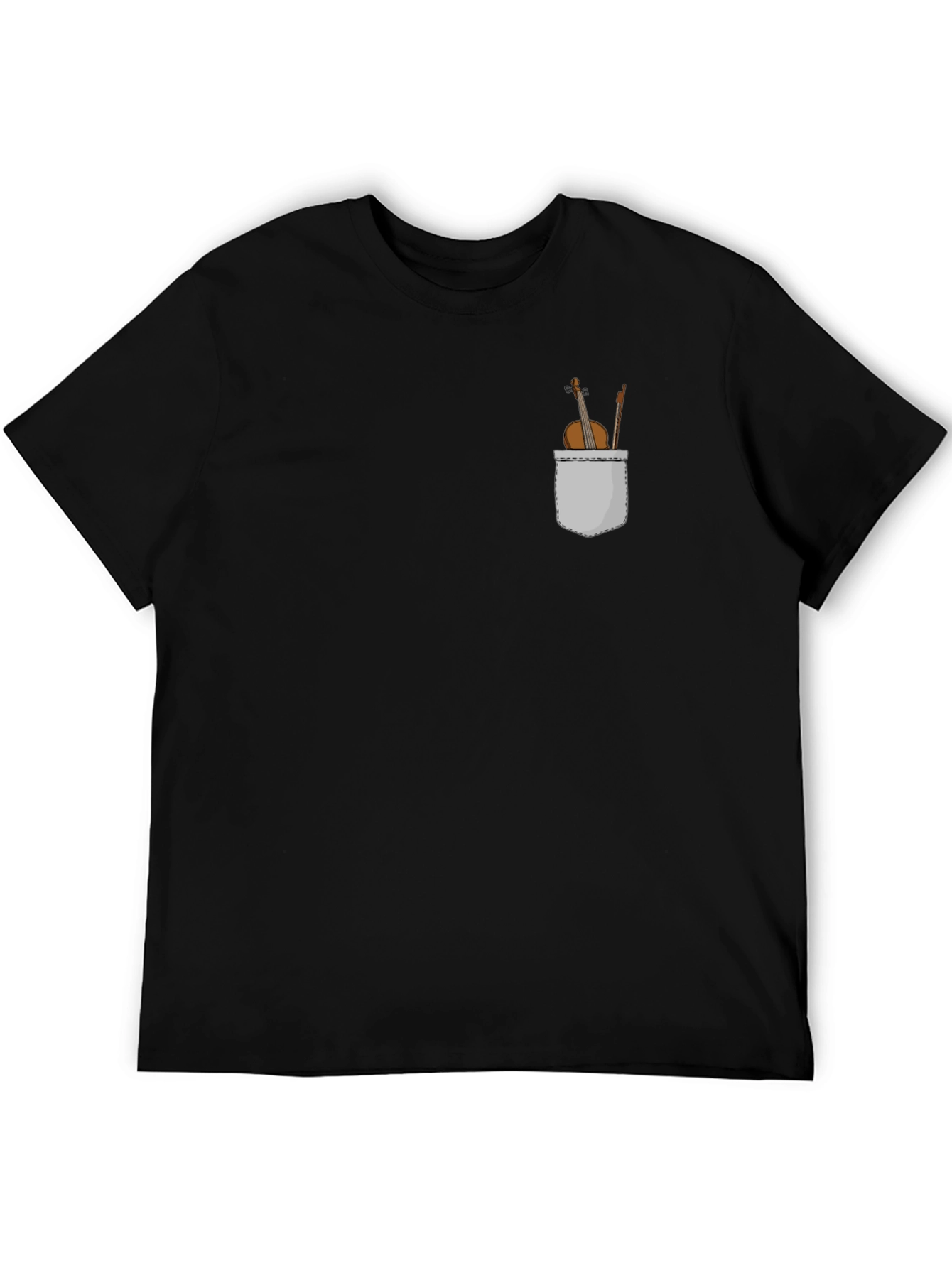 Violin in Pocket Graphic T-Shirt - Musical Tee