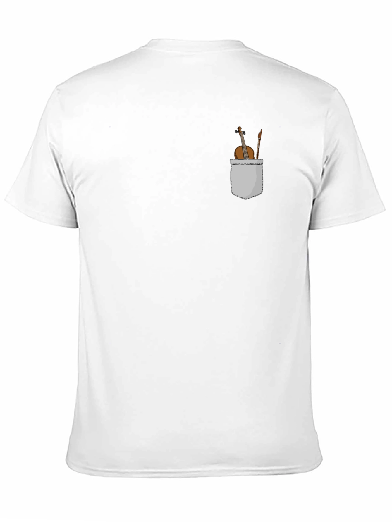 Violin in Pocket Graphic T-Shirt - Musical Tee