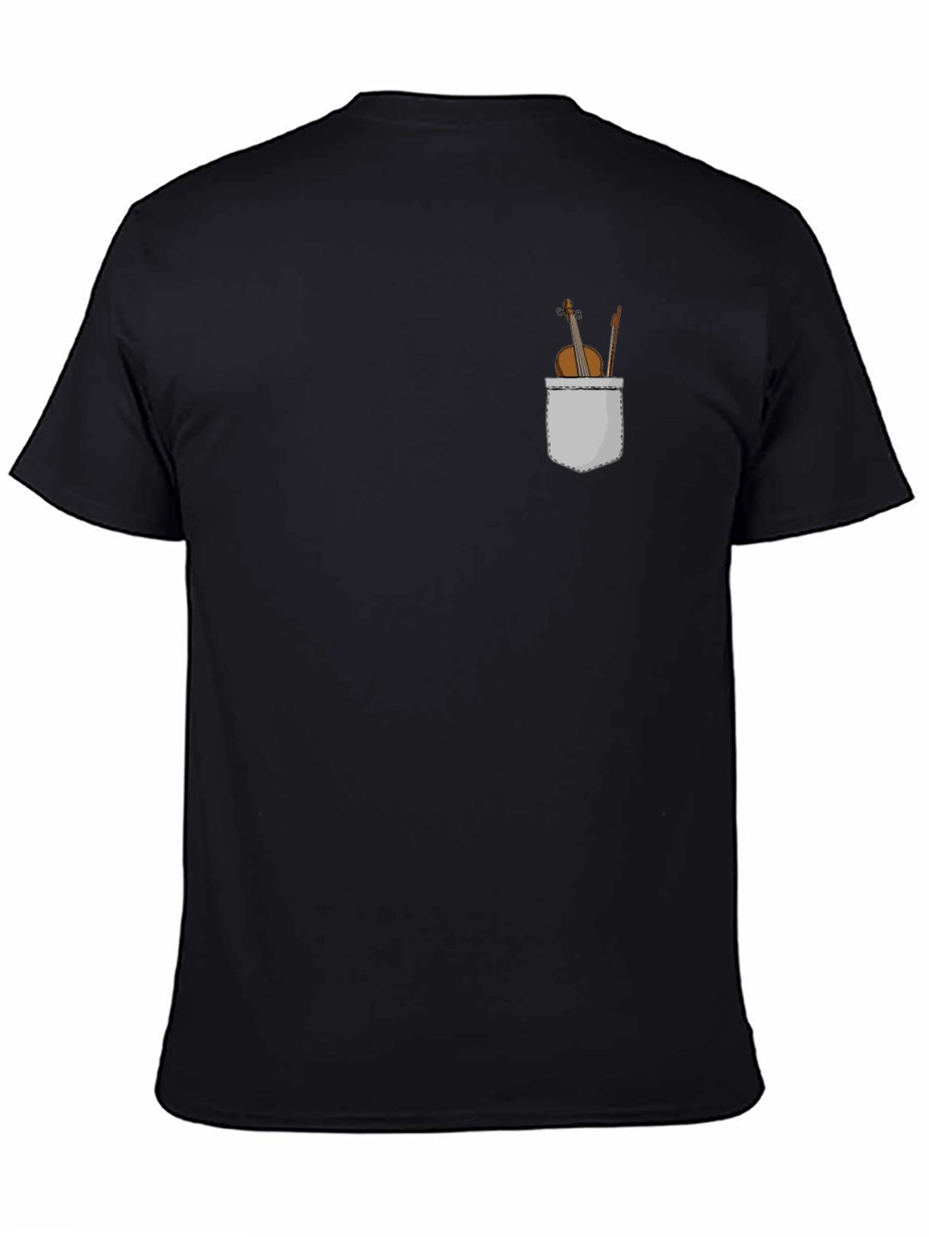 Violin in Pocket Graphic T-Shirt - Musical Tee