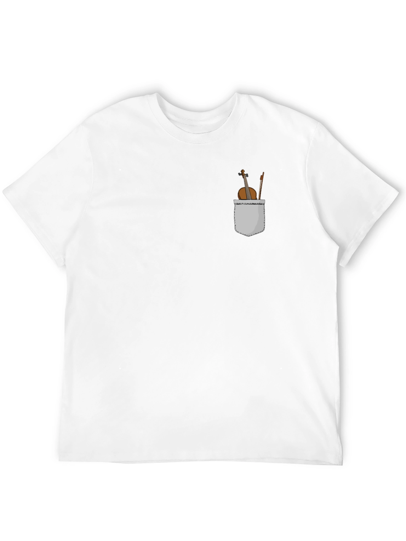 Violin in Pocket Graphic T-Shirt - Musical Tee