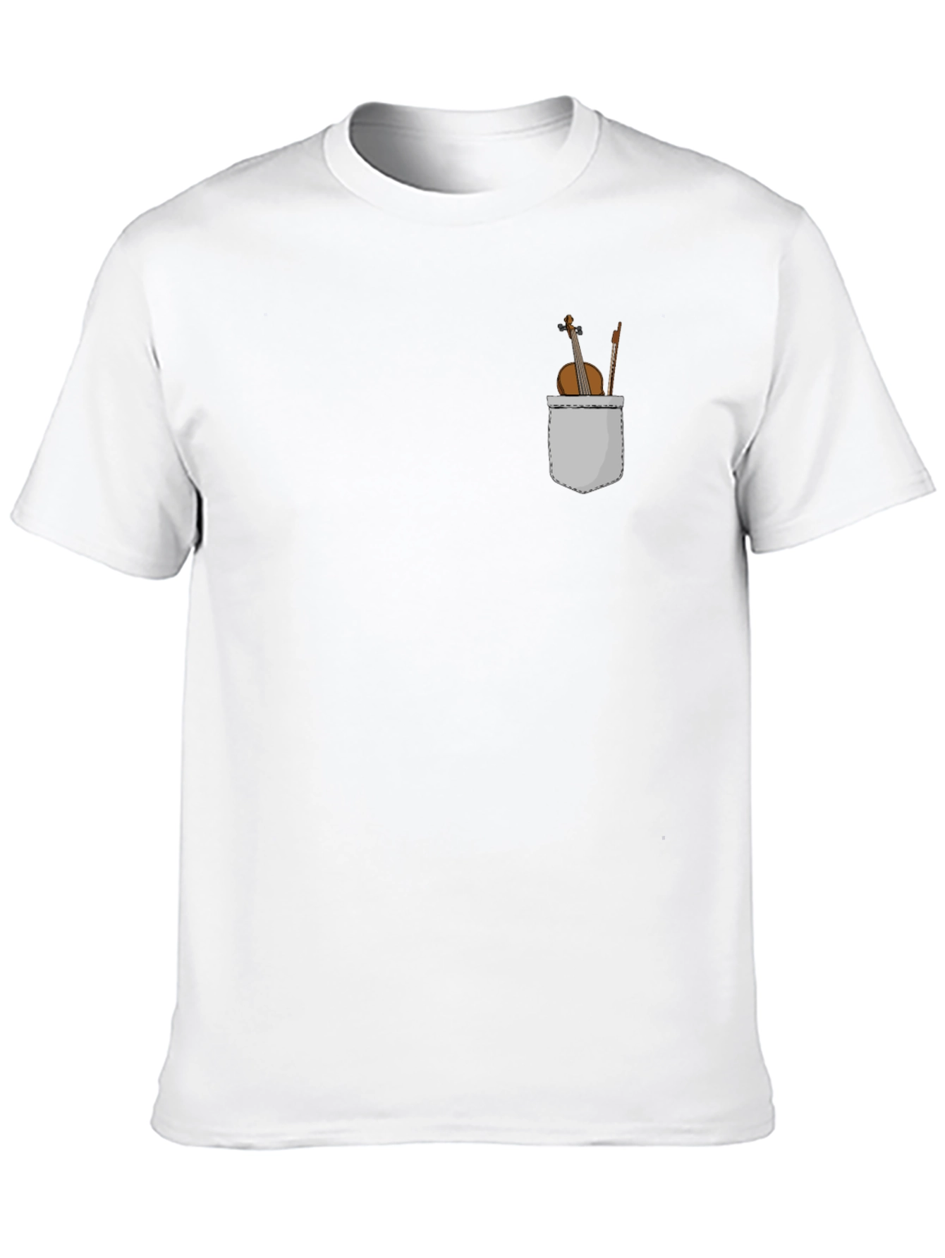 Violin in Pocket Graphic T-Shirt - Musical Tee