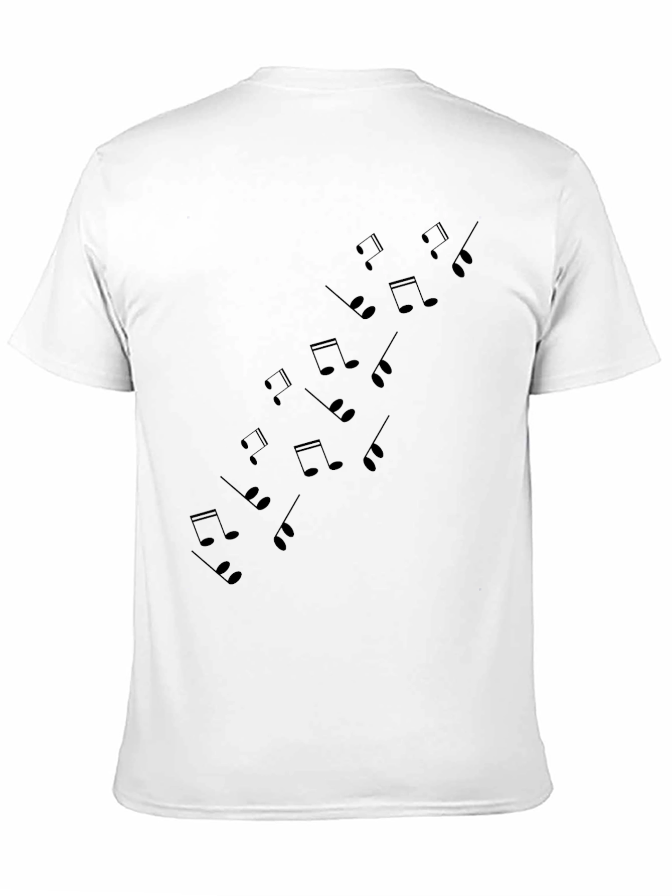 Musical Notes Graphic Black T-Shirt