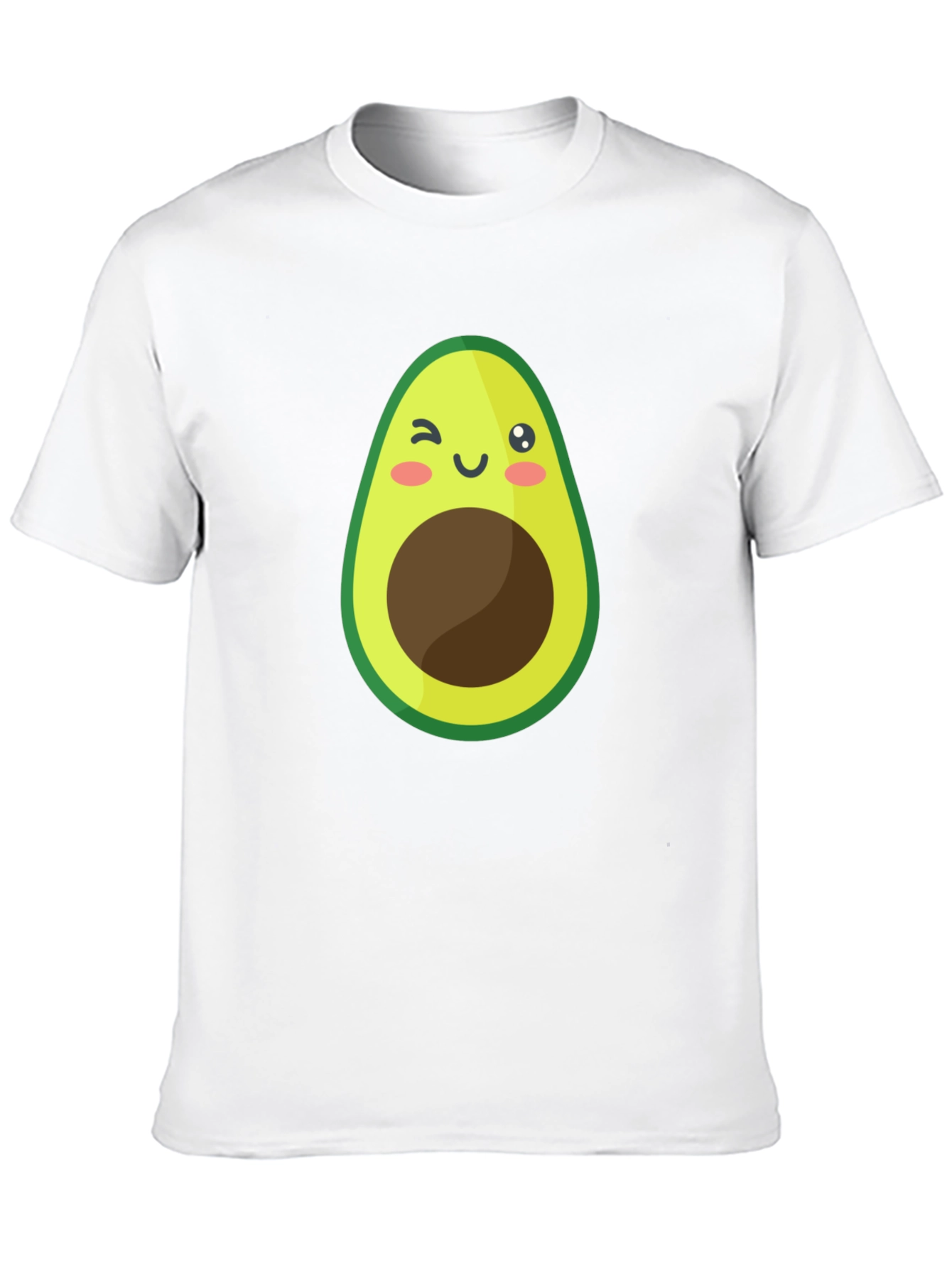 Cute Avocado Graphic Black T-Shirt
