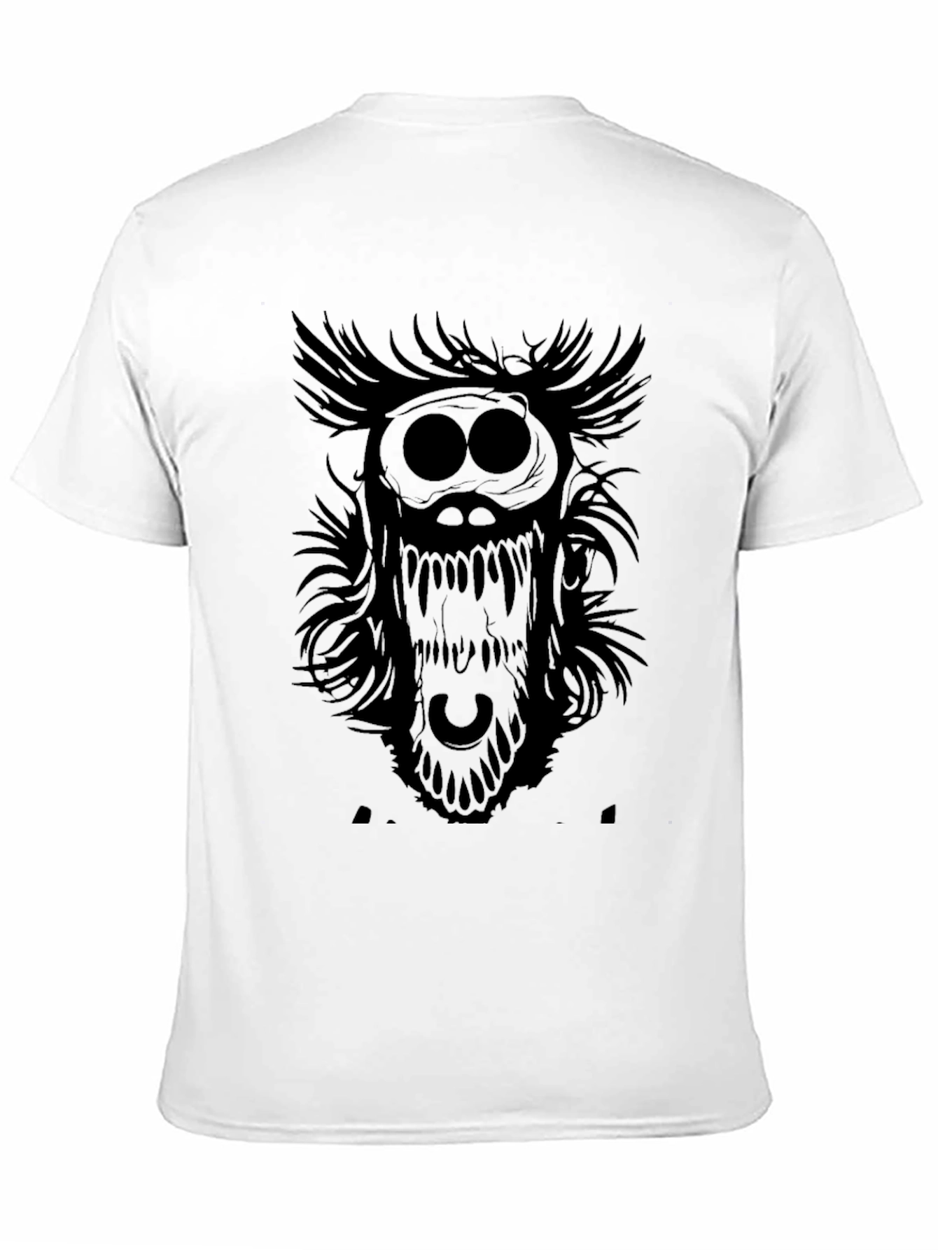 Creepy Creature Graphic Black T-Shirt