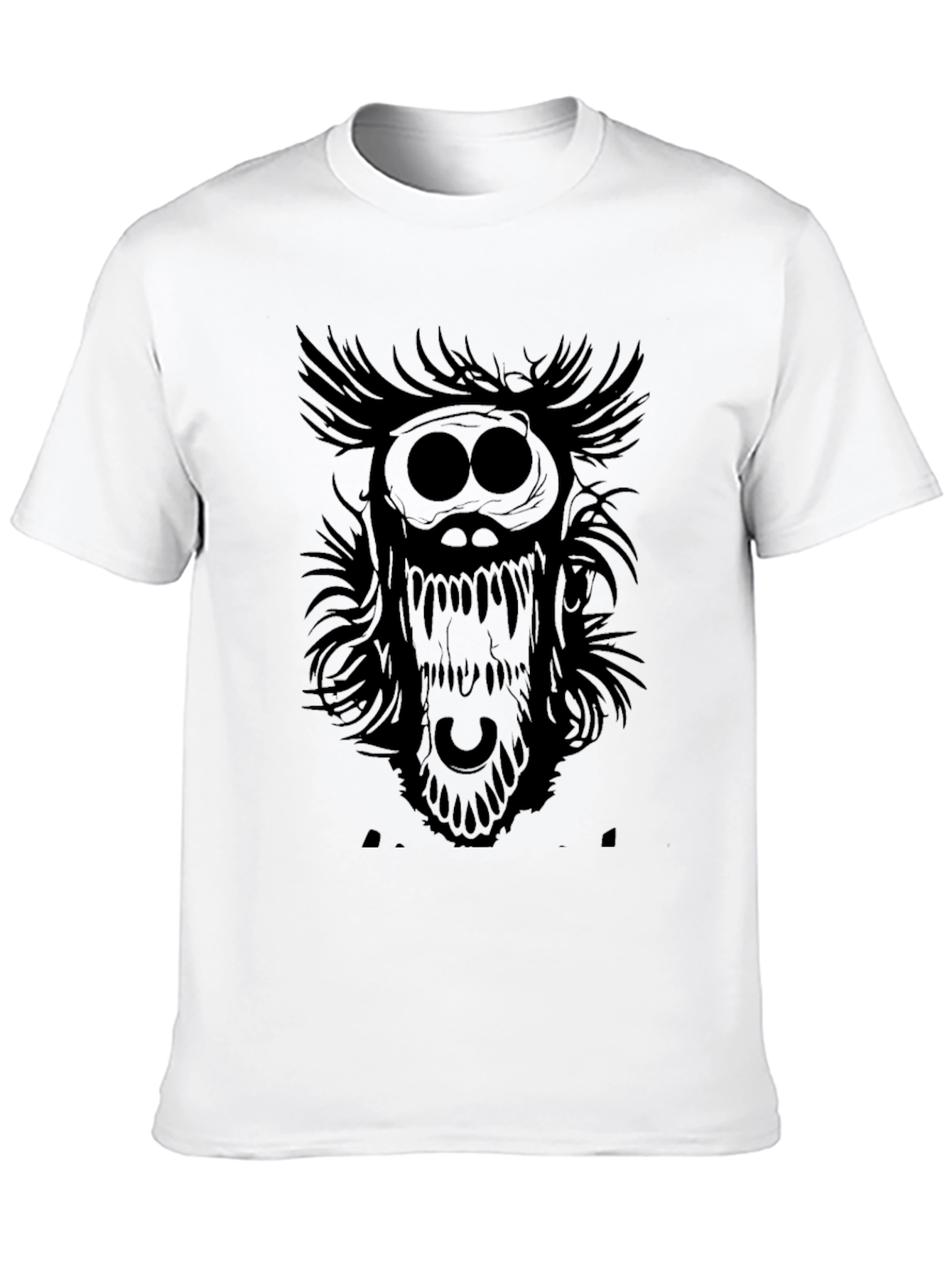 Creepy Creature Graphic Black T-Shirt