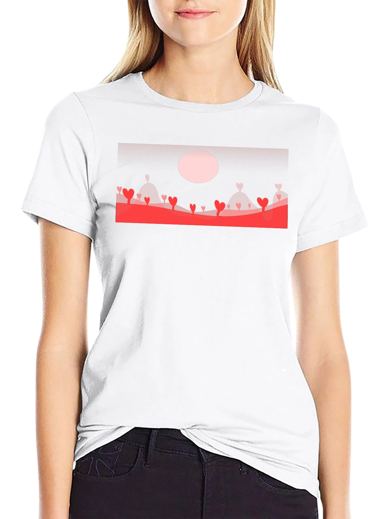 Romantic Heart Landscape T-Shirt
