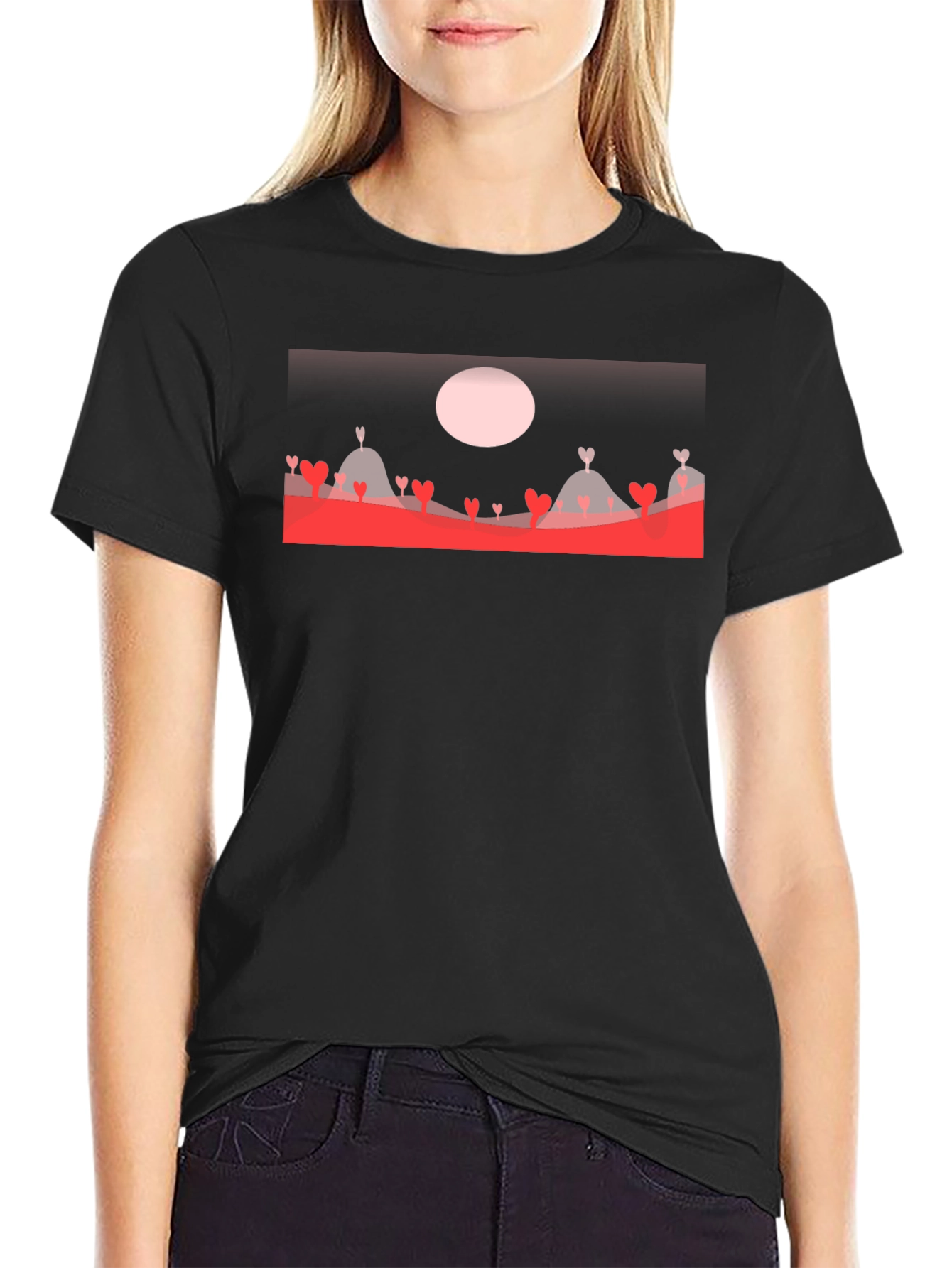 Romantic Heart Landscape T-Shirt