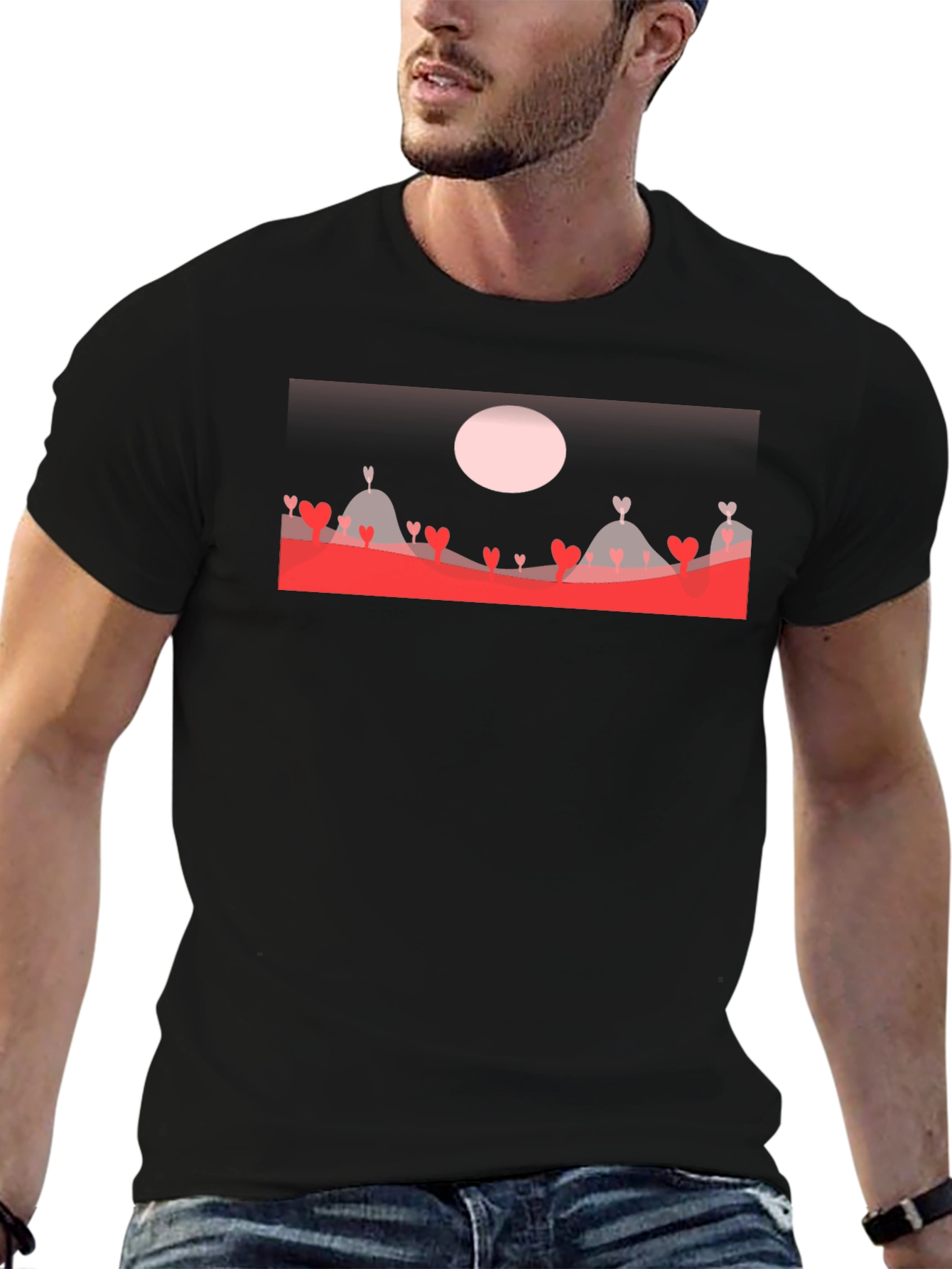 Romantic Heart Landscape T-Shirt