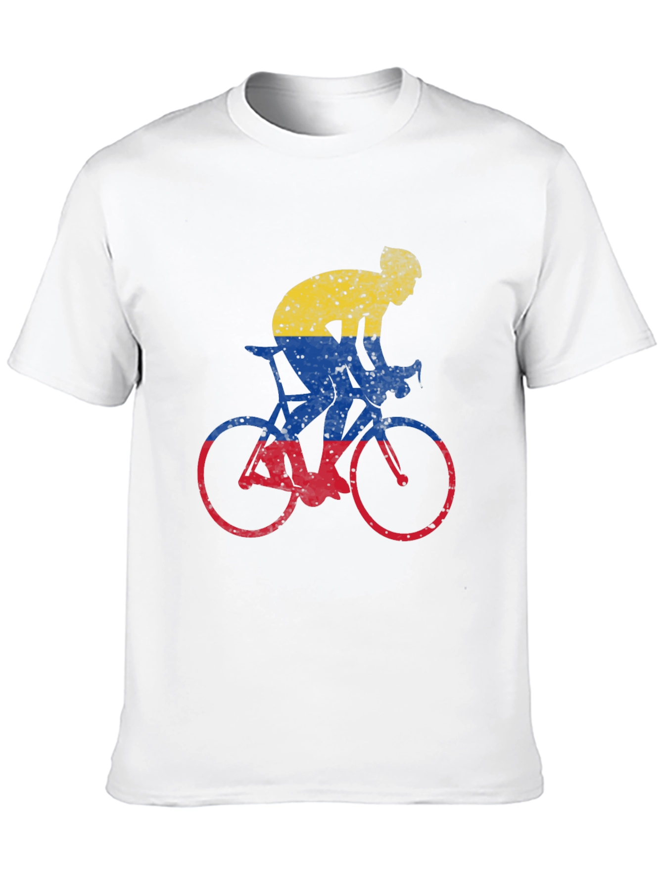 Colombia Flag Cycling Graphic T-Shirt