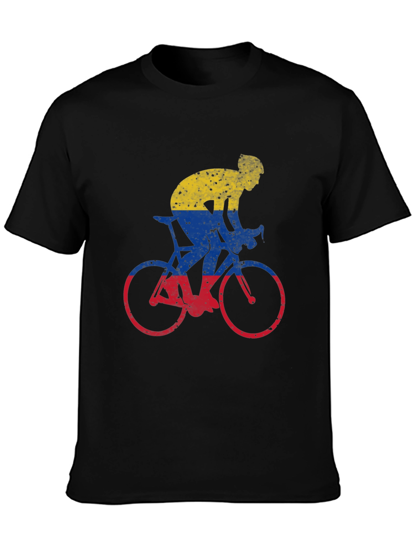 Colombia Flag Cycling Graphic T-Shirt