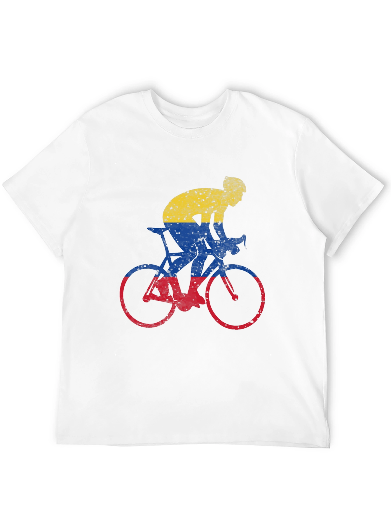 Colombia Flag Cycling Graphic T-Shirt