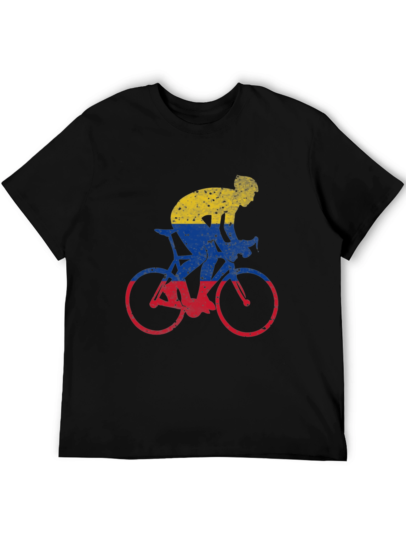 Colombia Flag Cycling Graphic T-Shirt