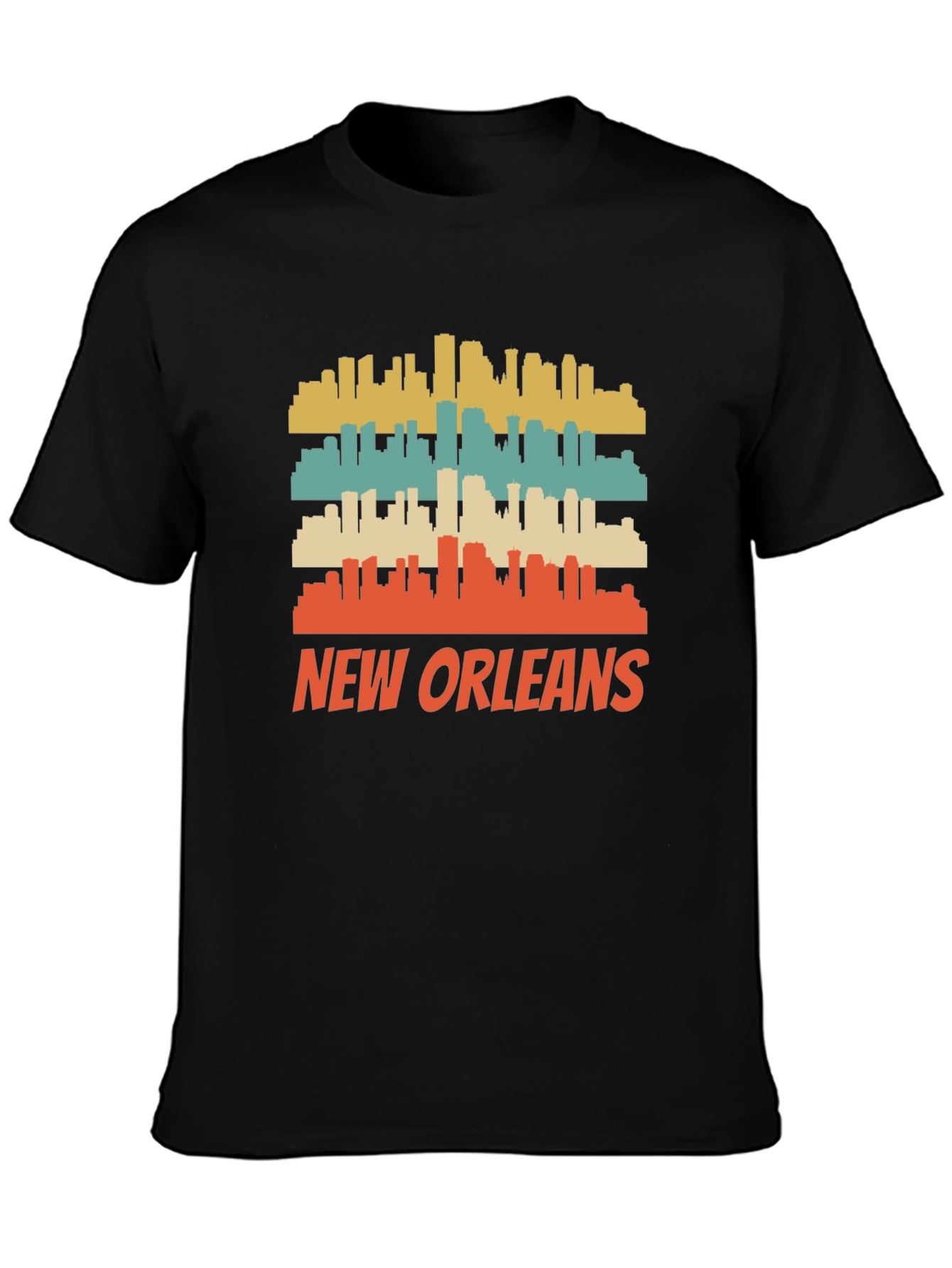 New Orleans Skyline Retro Graphic Tee