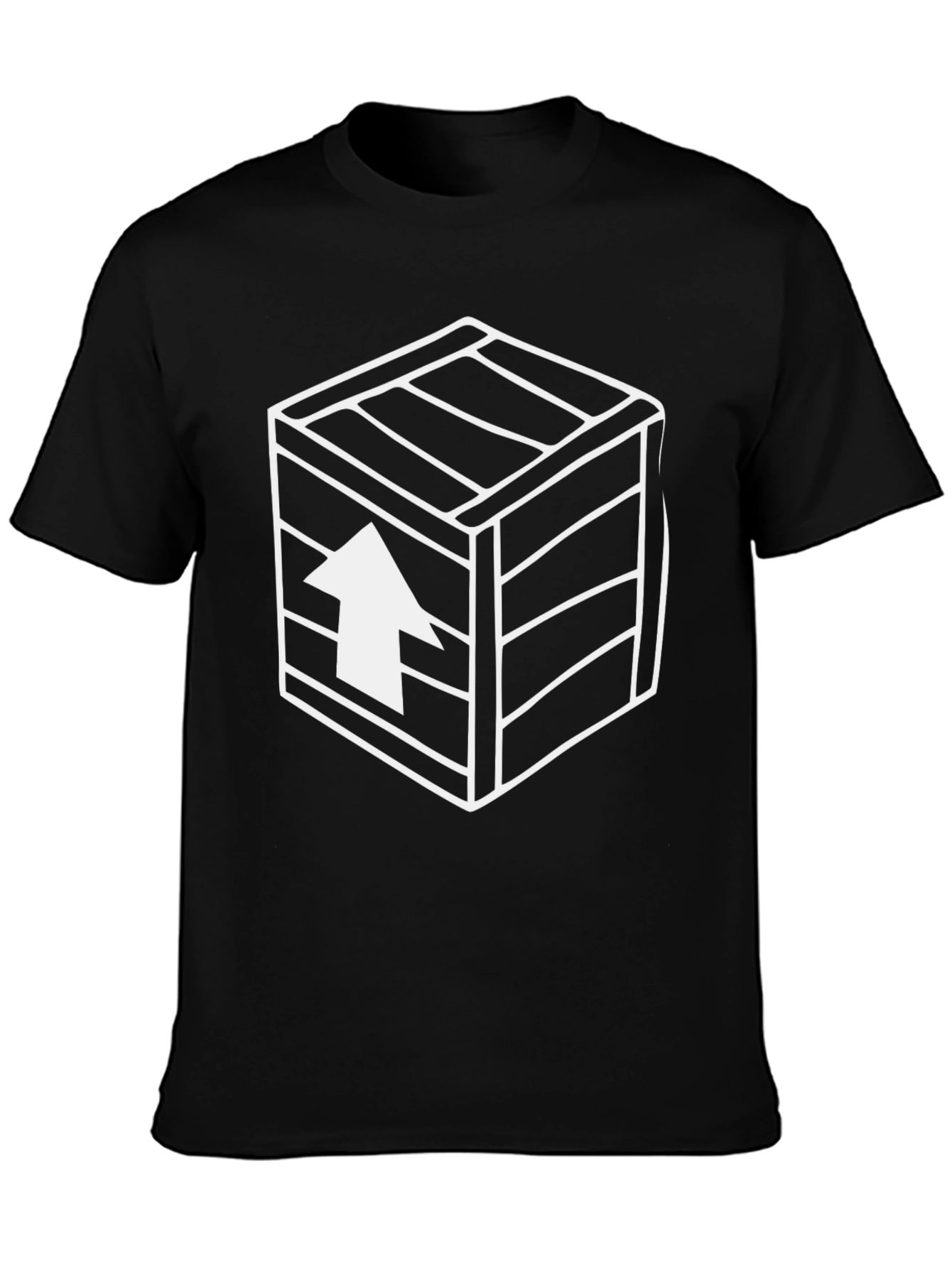 Graphic Tee - Crate Up Arrow Design - Black