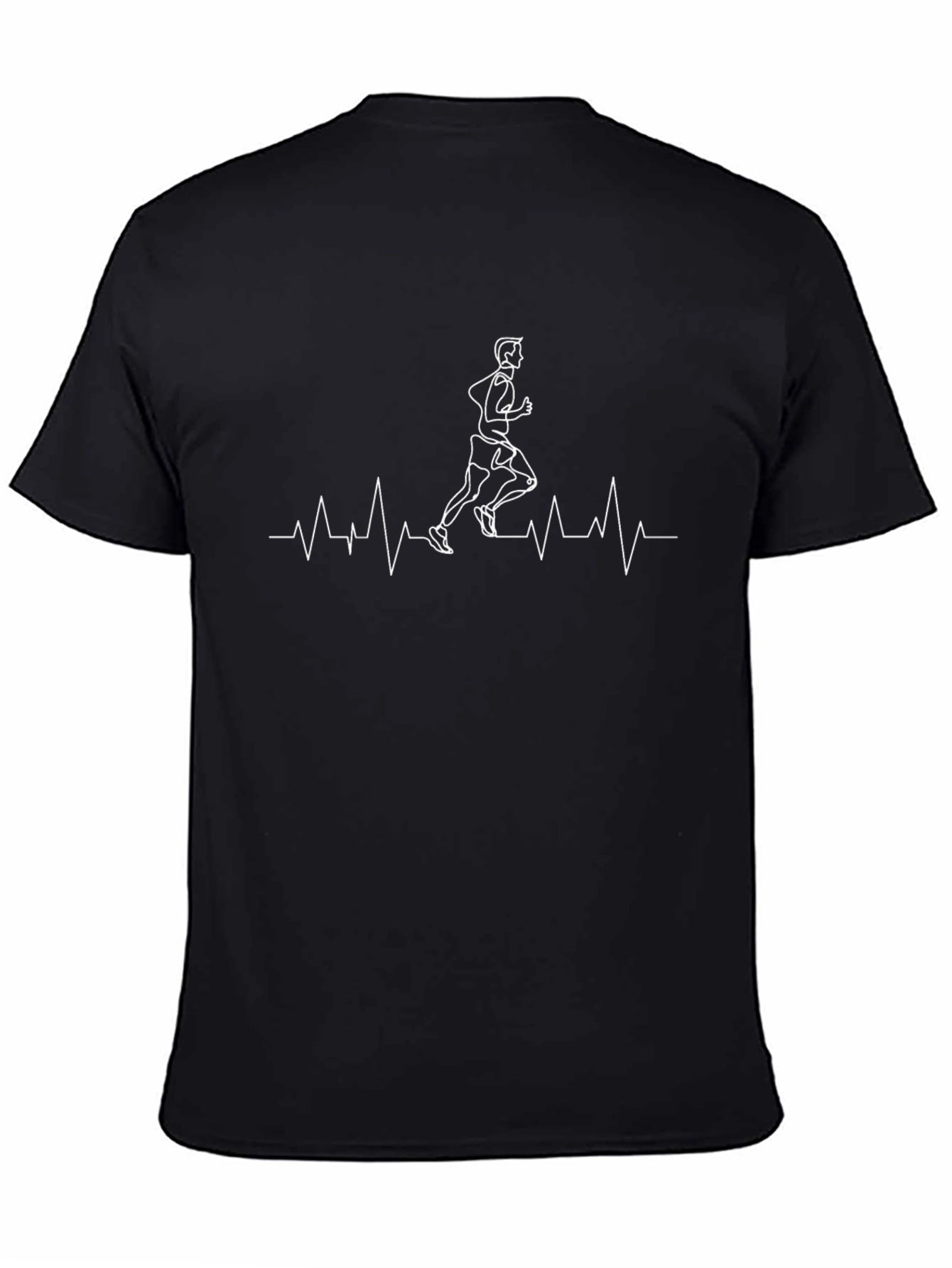 Runners Heartbeat Graphic Black T-Shirt
