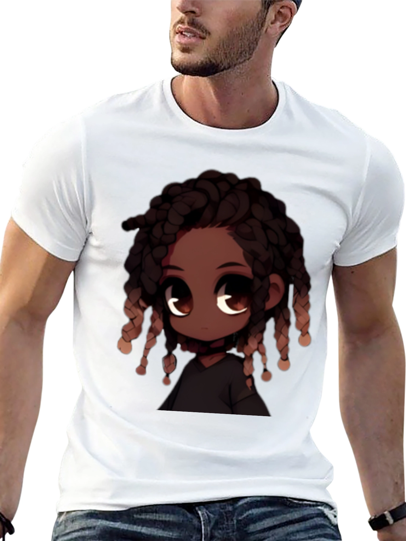 Anime Character Black T-Shirt