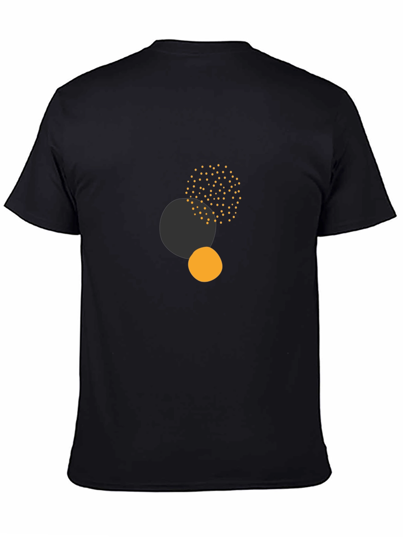 Modern Abstract Circles Tee - Black Casual Comfort