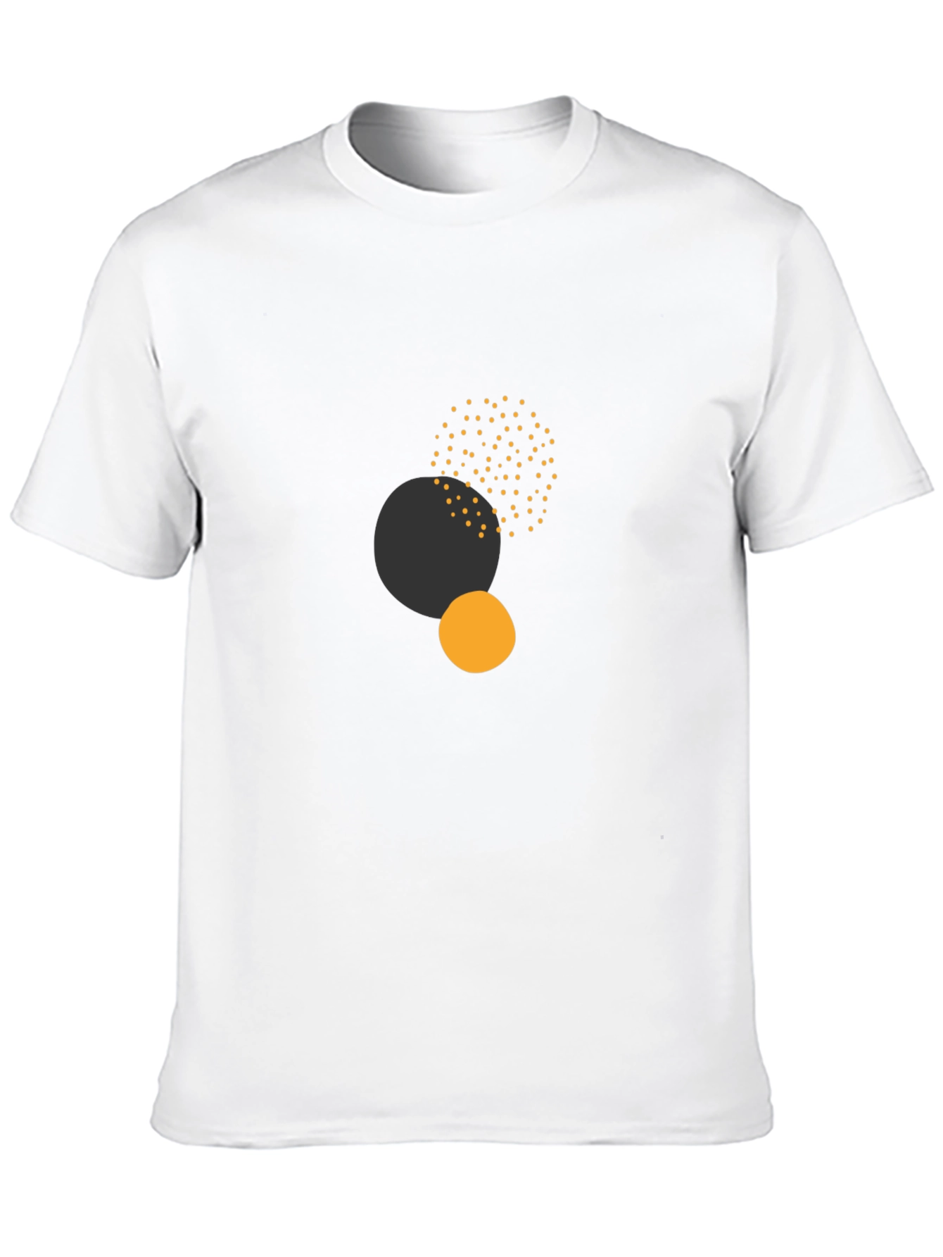 Modern Abstract Circles Tee - Black Casual Comfort