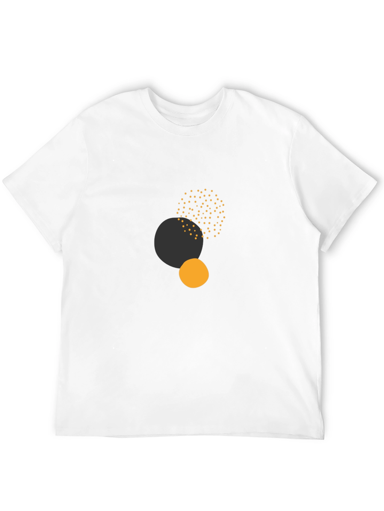 Modern Abstract Circles Tee - Black Casual Comfort
