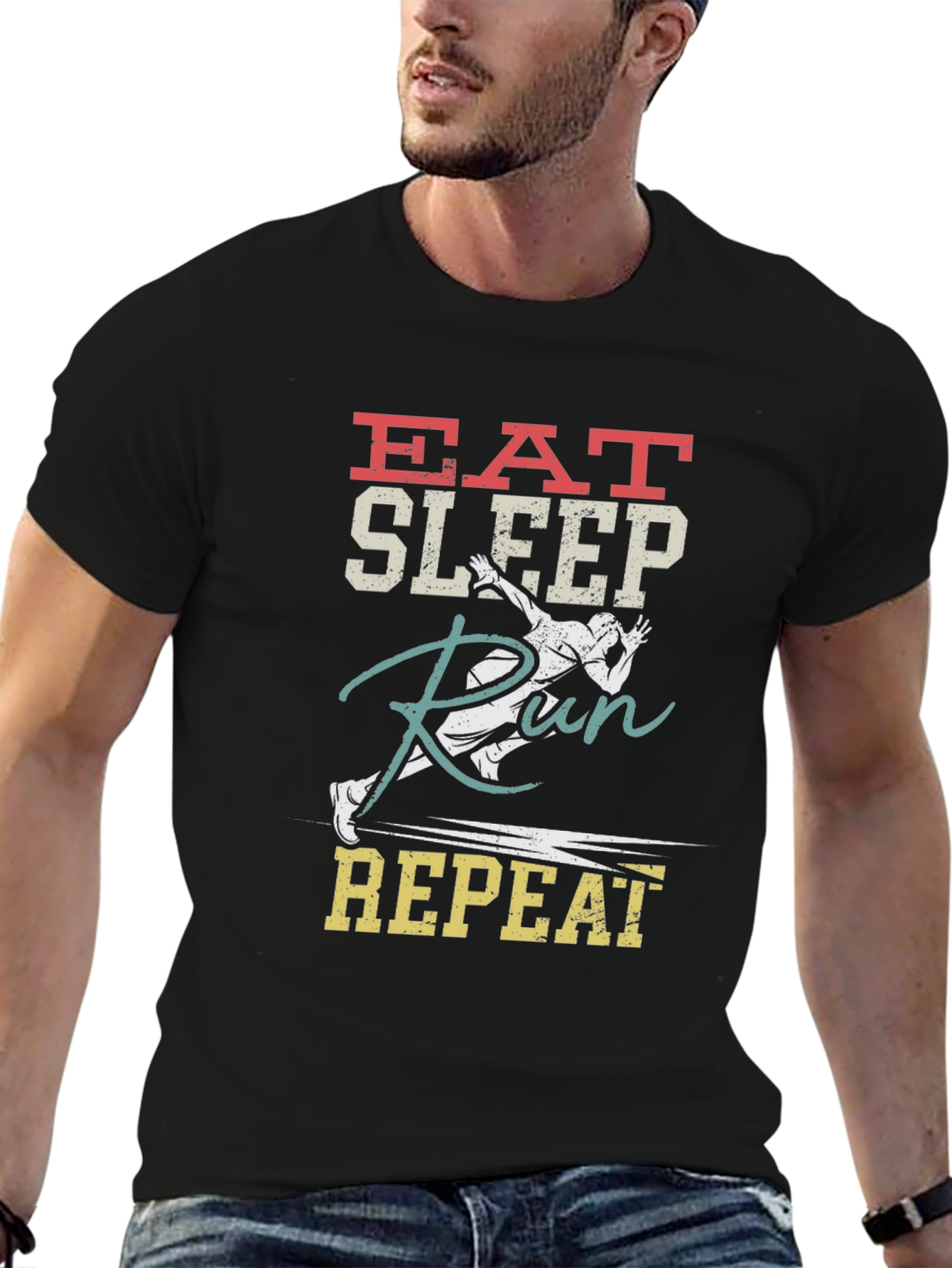Eat Sleep Run Repeat Graphic Tee