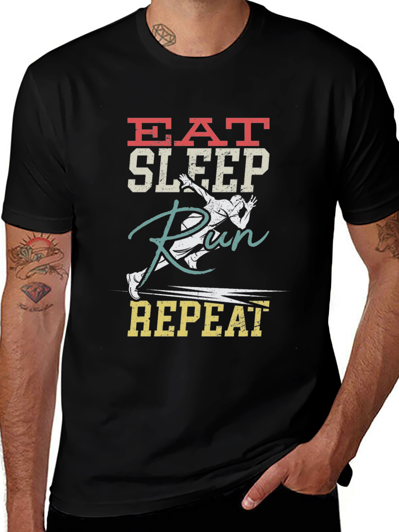 Eat Sleep Run Repeat Graphic Tee