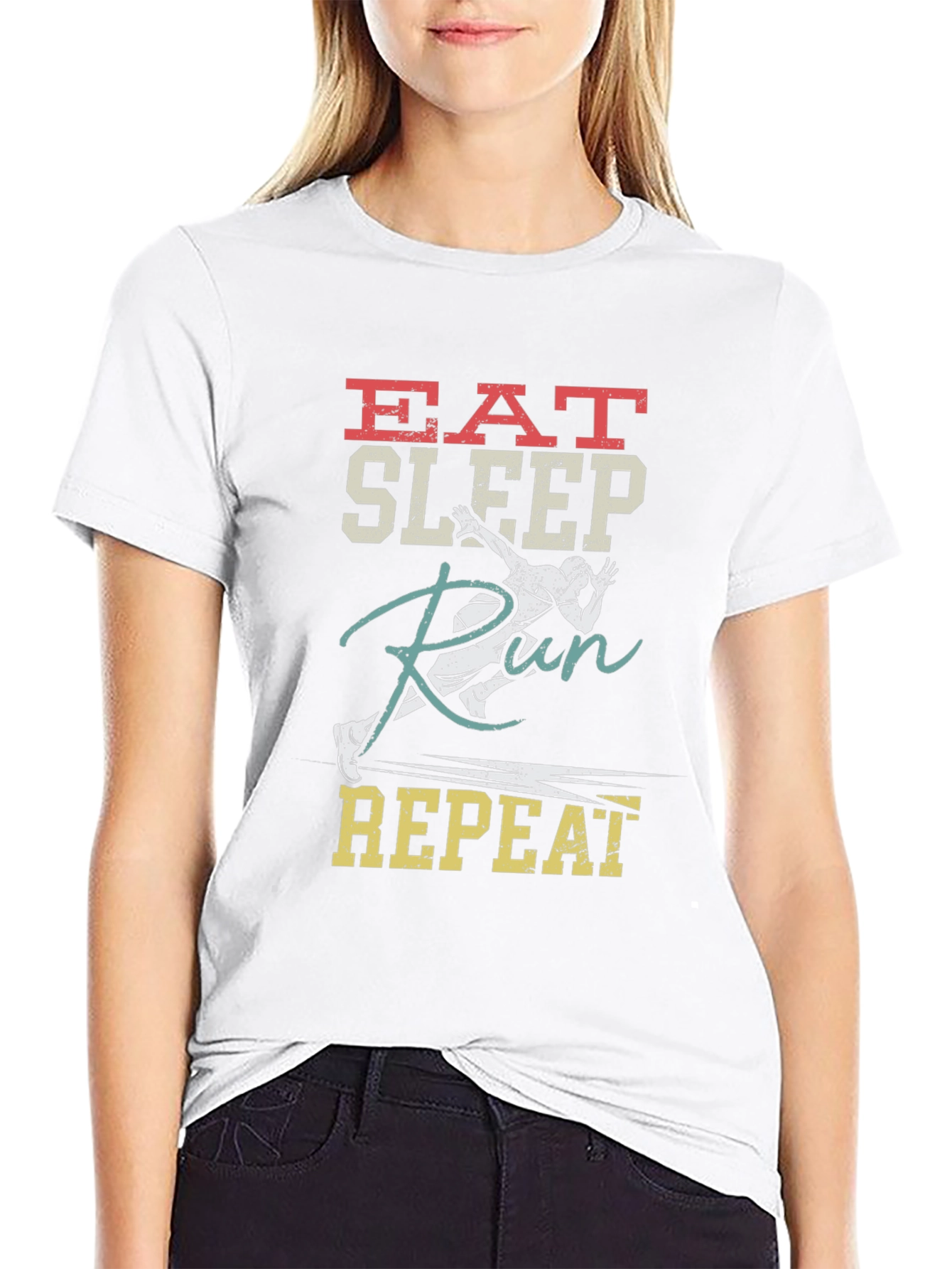 Eat Sleep Run Repeat Graphic Tee