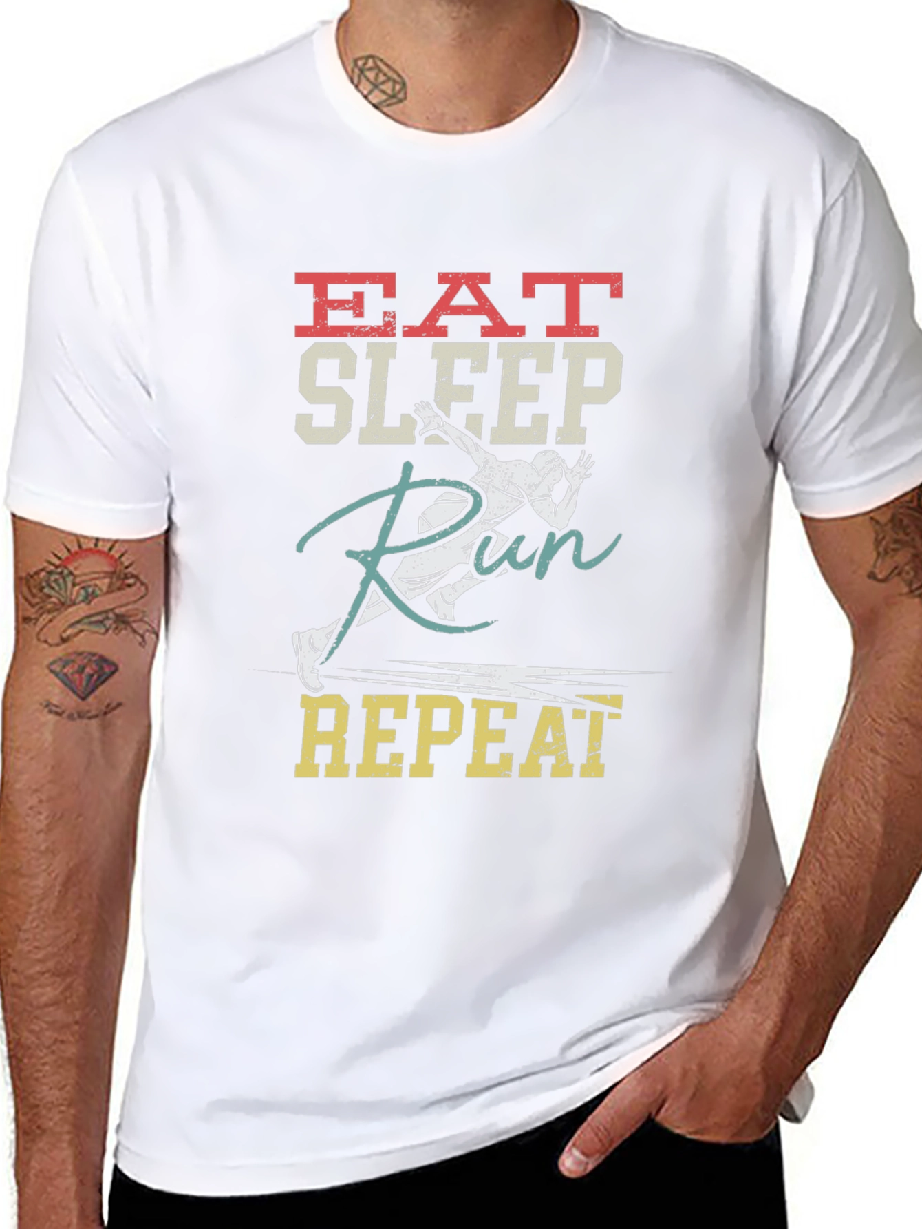 Eat Sleep Run Repeat Graphic Tee