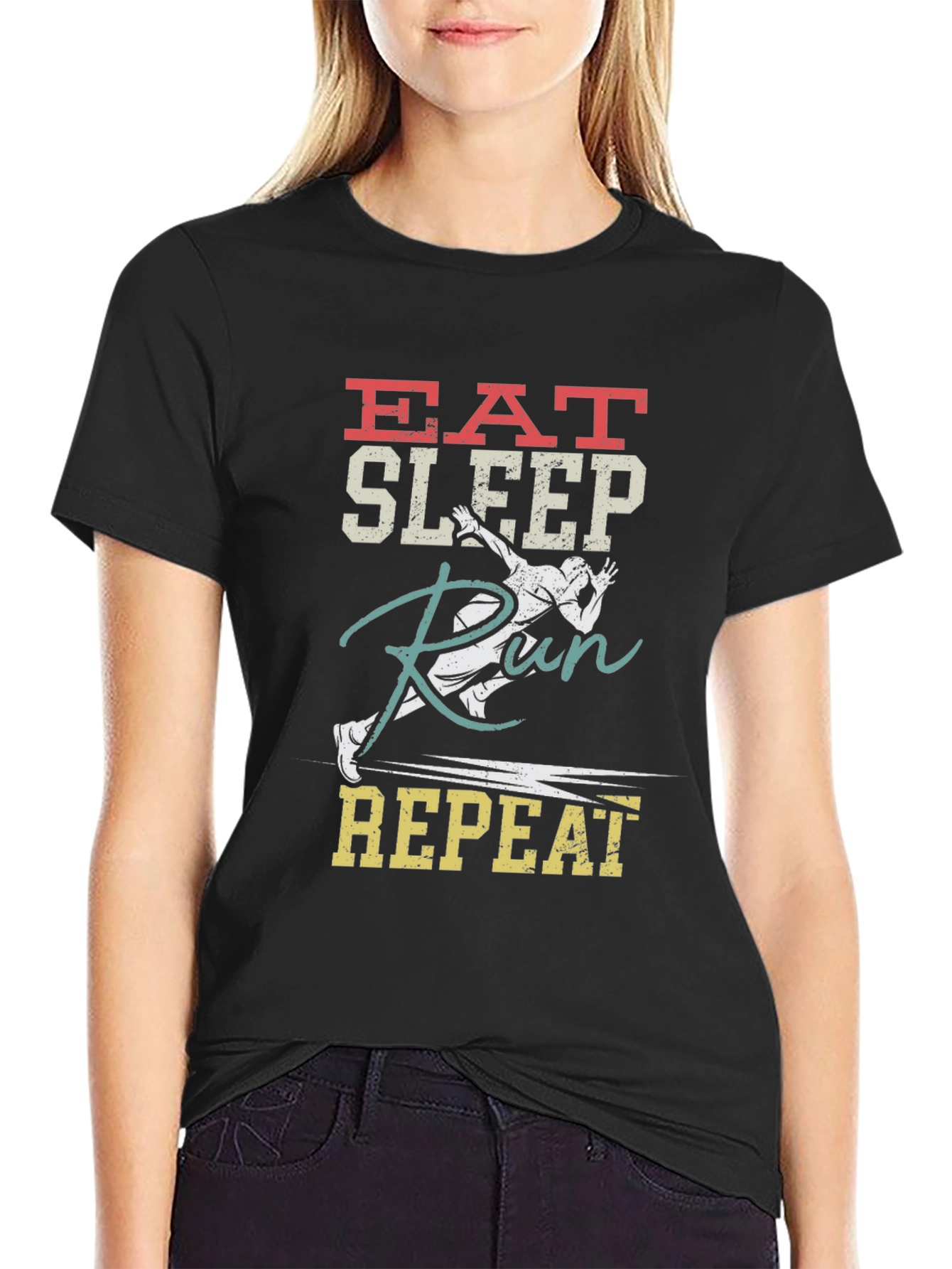 Eat Sleep Run Repeat Graphic Tee