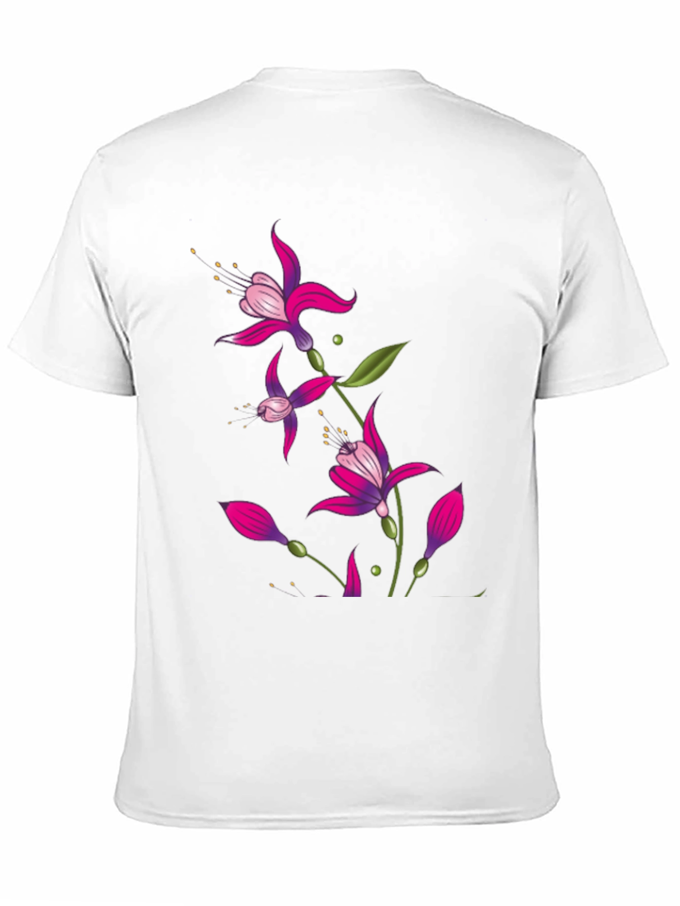 Floral Print Black T-Shirt